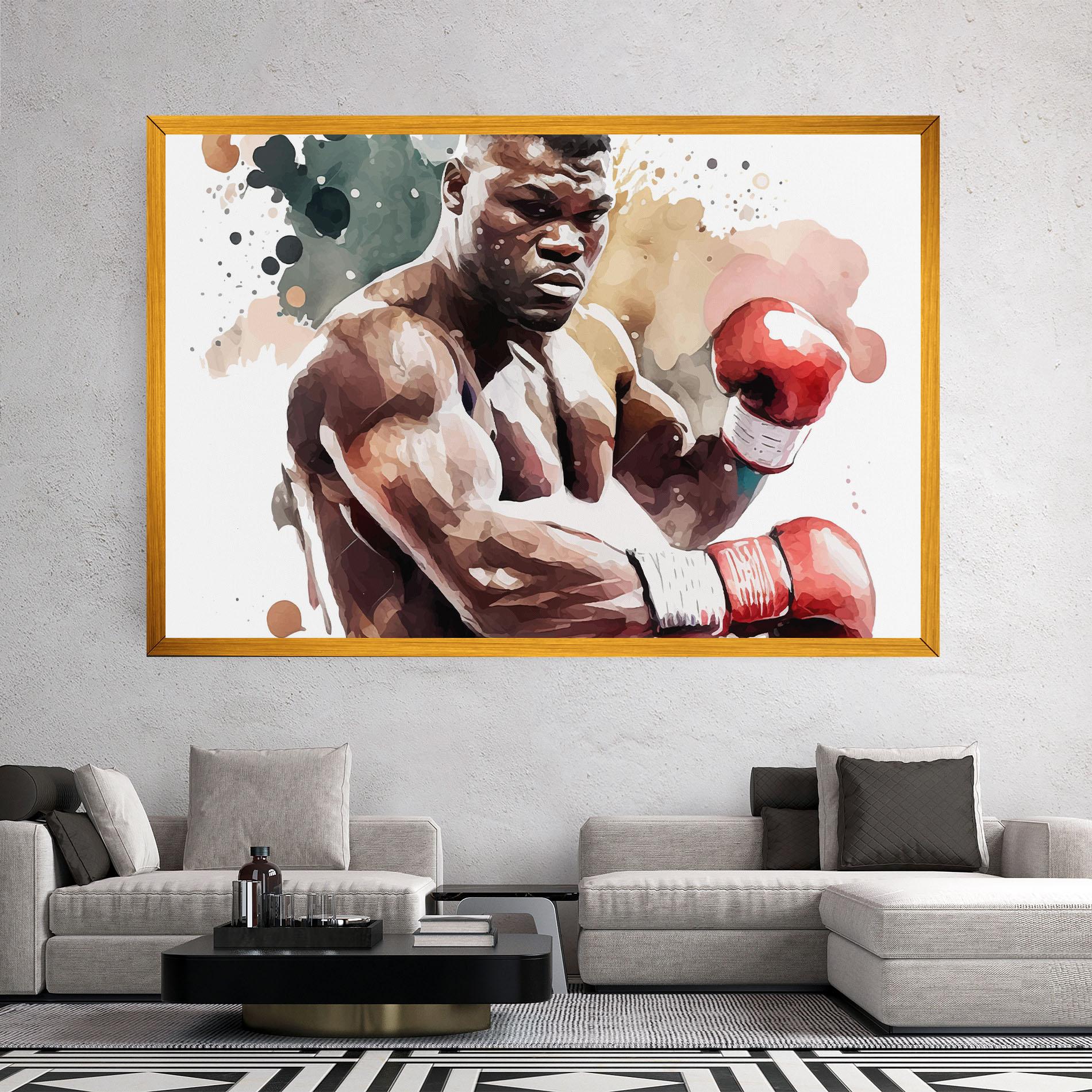 Vászonkép Boxing Cream Green mockup 2