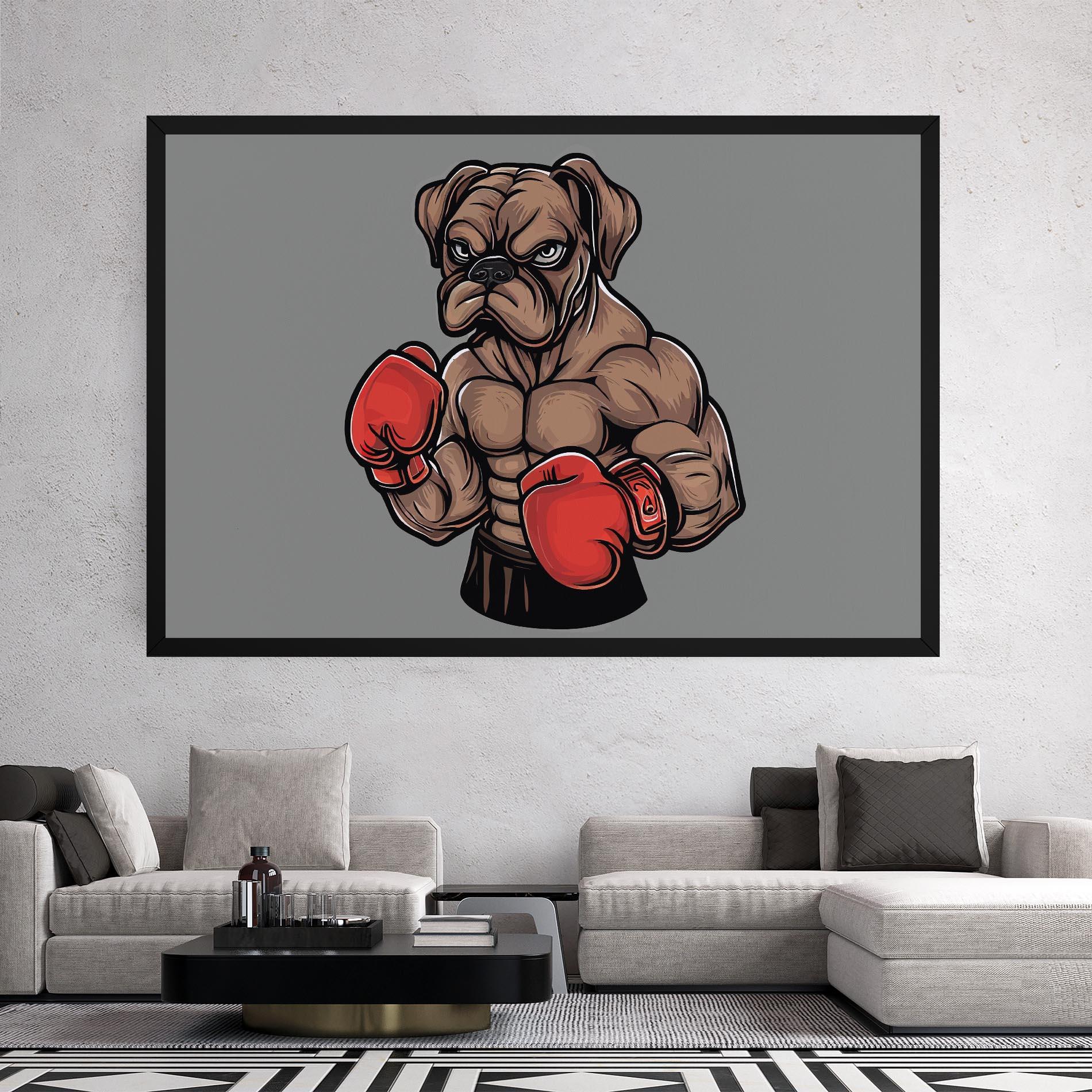 Vászonkép Boxer Dog mockup 2