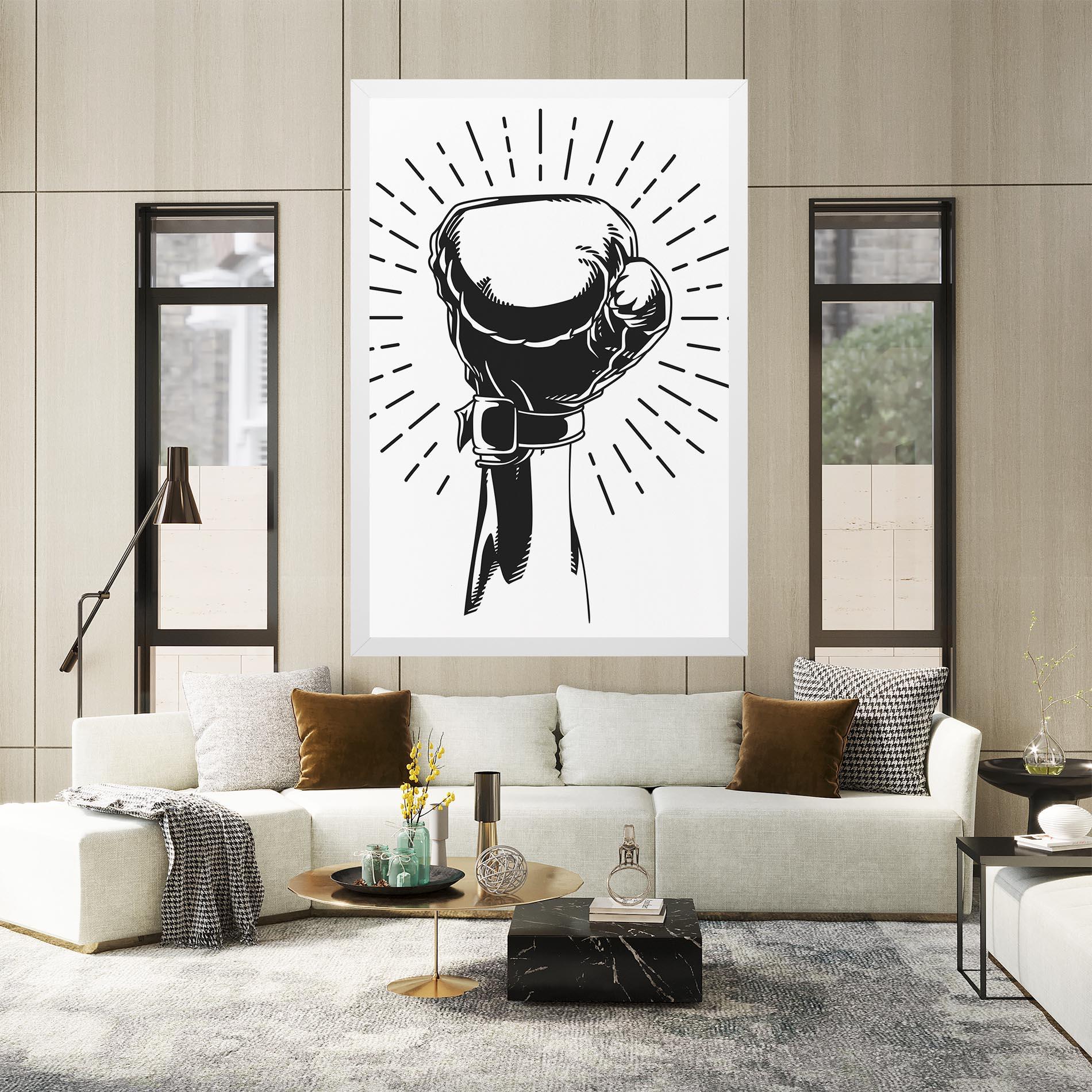 Vászonkép White Hand Boxing mockup 2