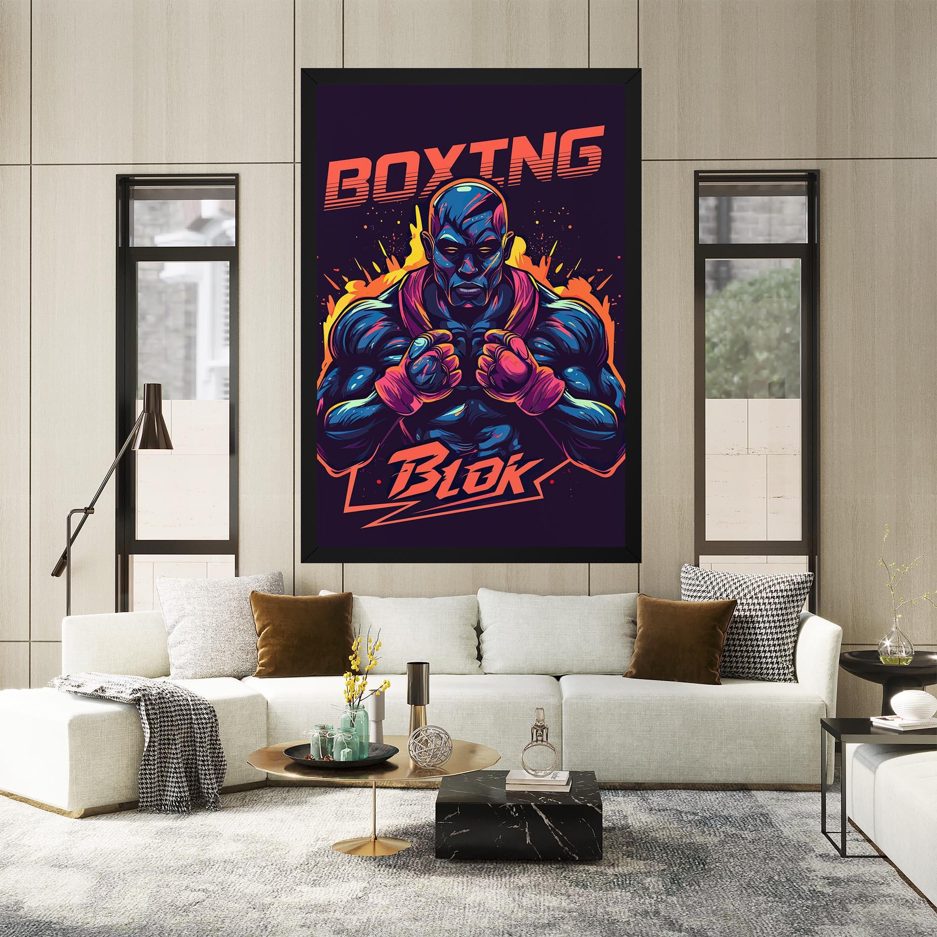 Vászonkép Boxing Blok mockup 2