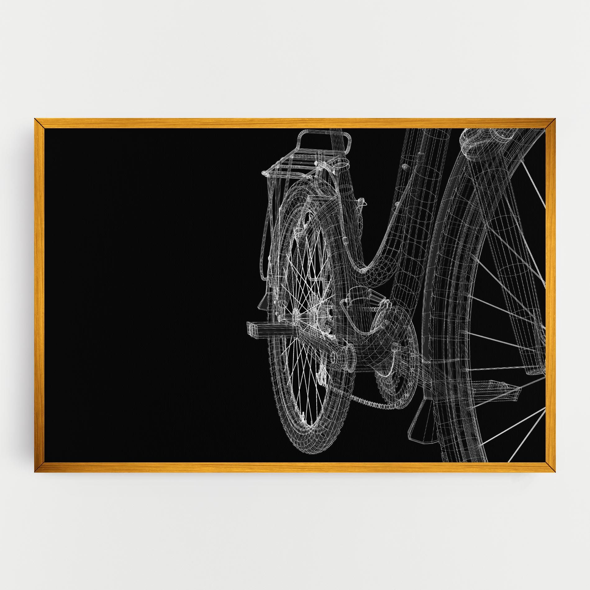 Bike Wire Model 3d mockup 0