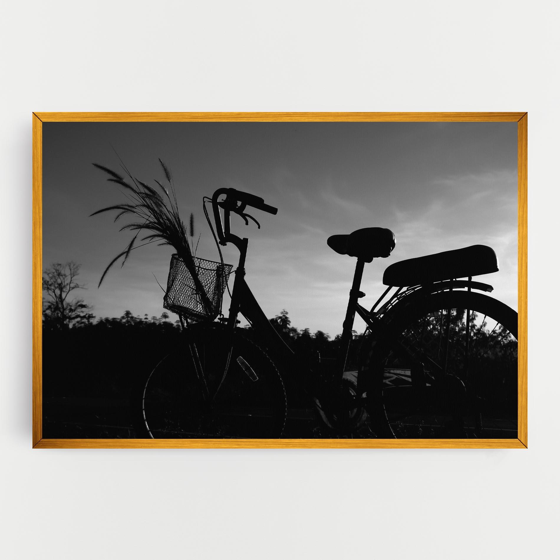 Vászonkép Black Bike Shilouette mockup 0