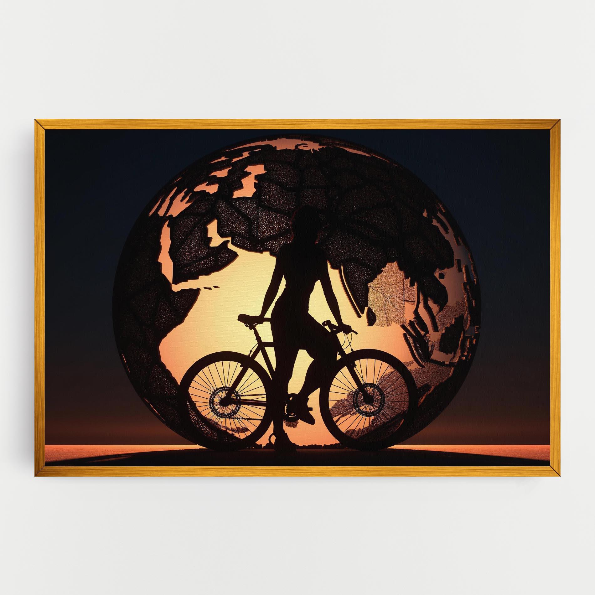 Vászonkép Globe Riding World mockup 0