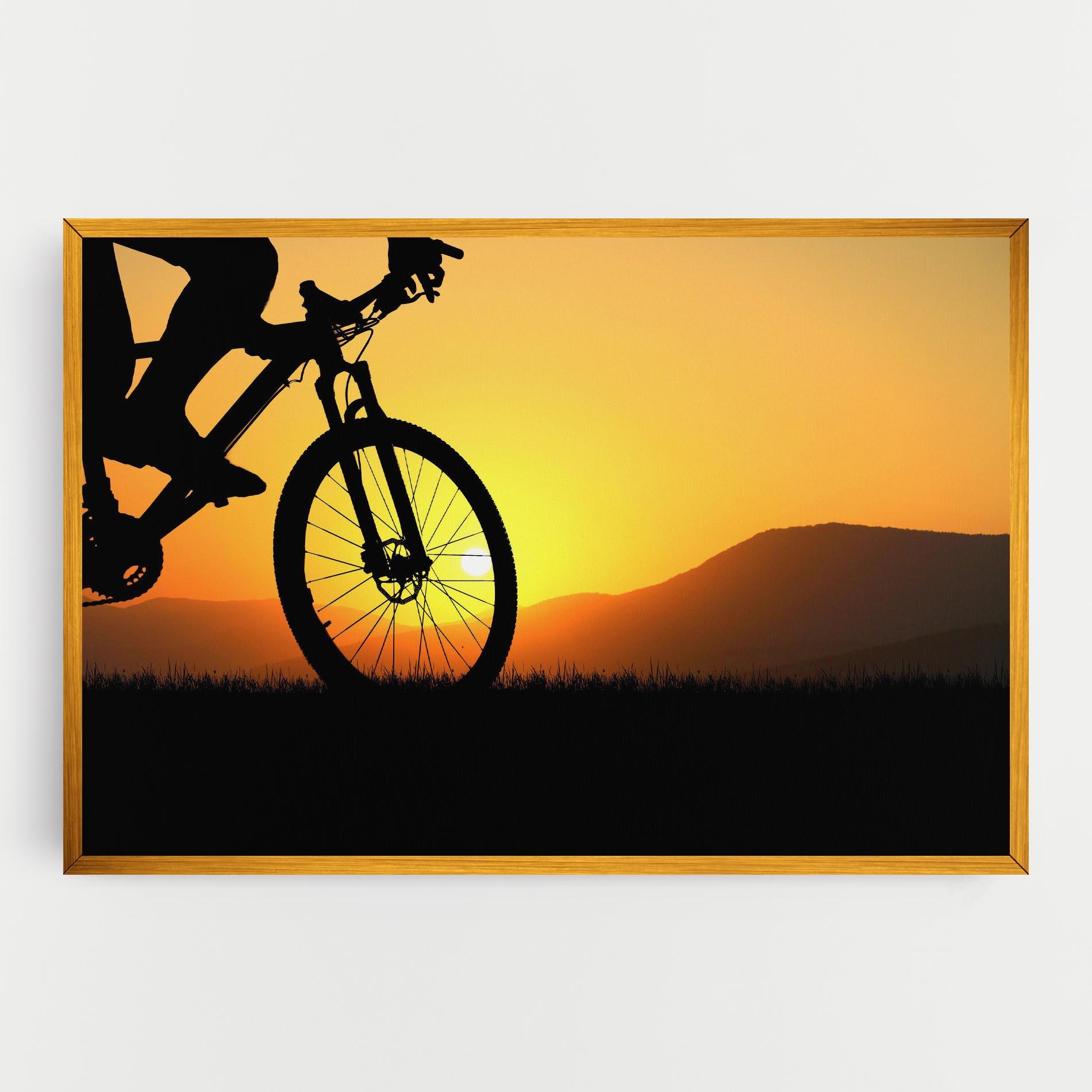 Vászonkép Mtb Silhouette View mockup 0
