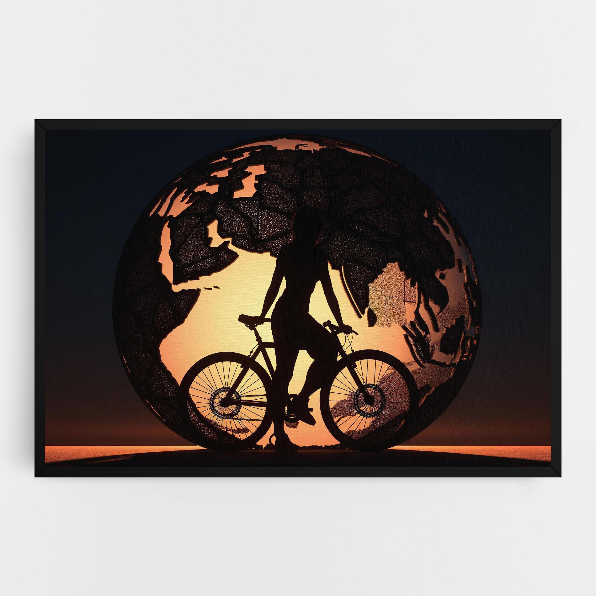 Vászonkép Globe Riding World mockup 0