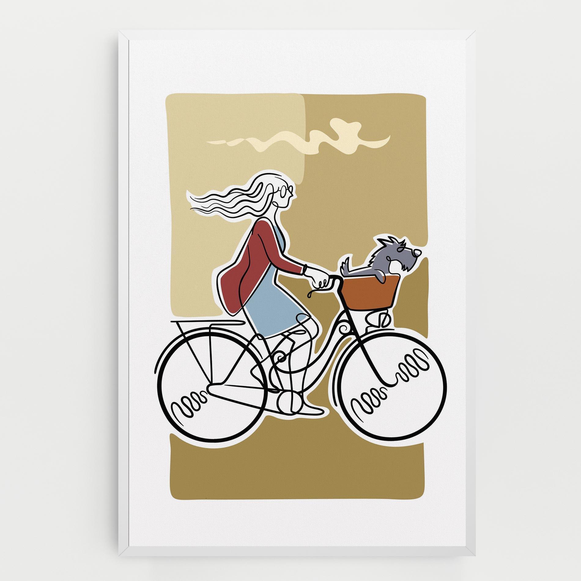 Vászonkép Dog On Bike mockup 0