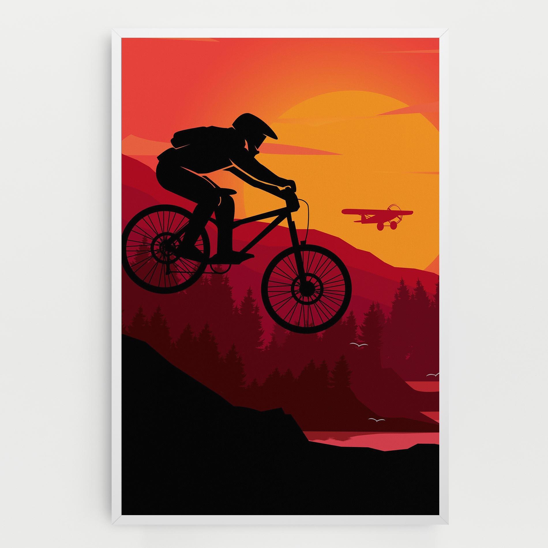 Vászonkép Mountain Bike Sunset mockup 0