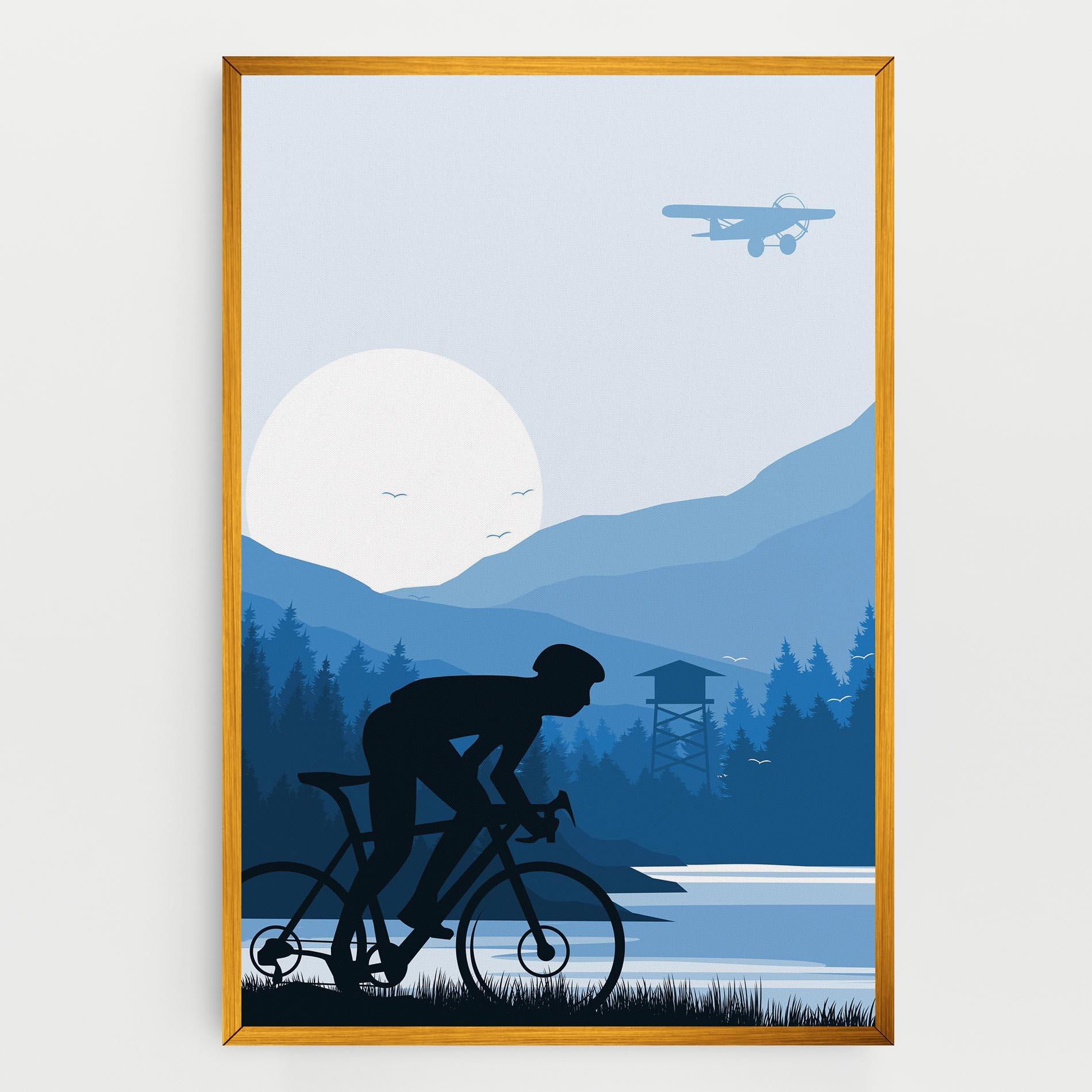 Vászonkép Blue Light Bike mockup 0