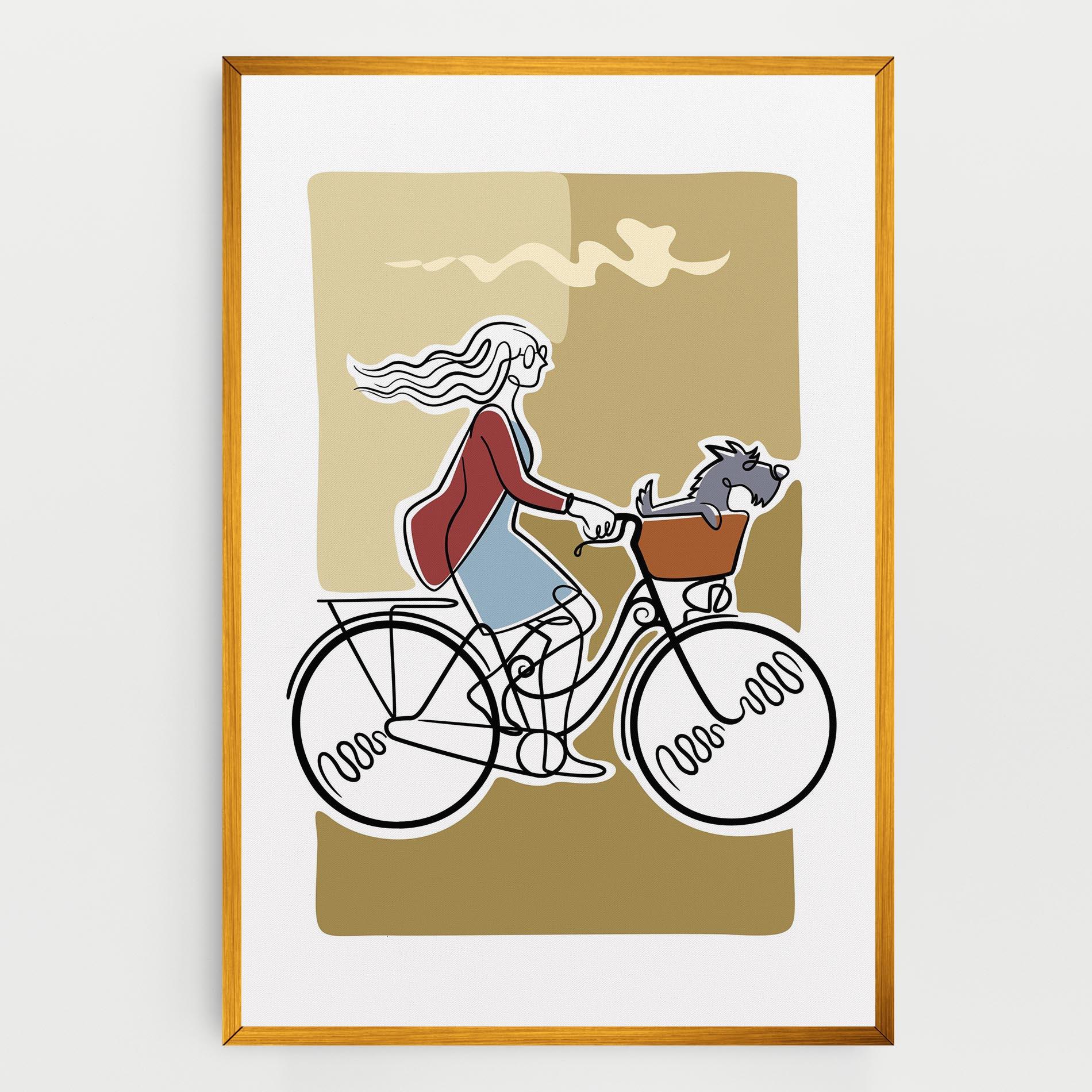 Vászonkép Dog On Bike mockup 0