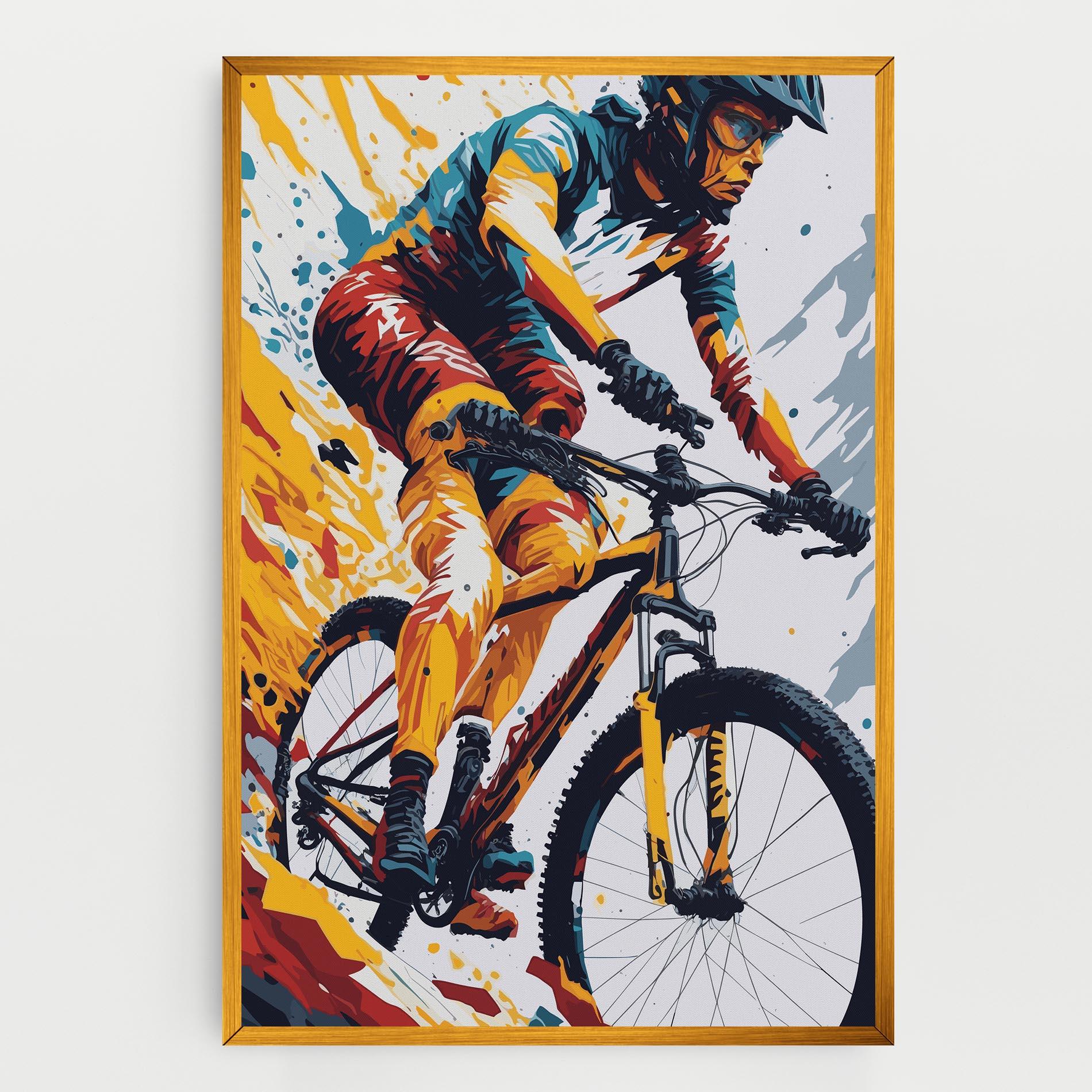Vászonkép Yellow Bike Art mockup 0