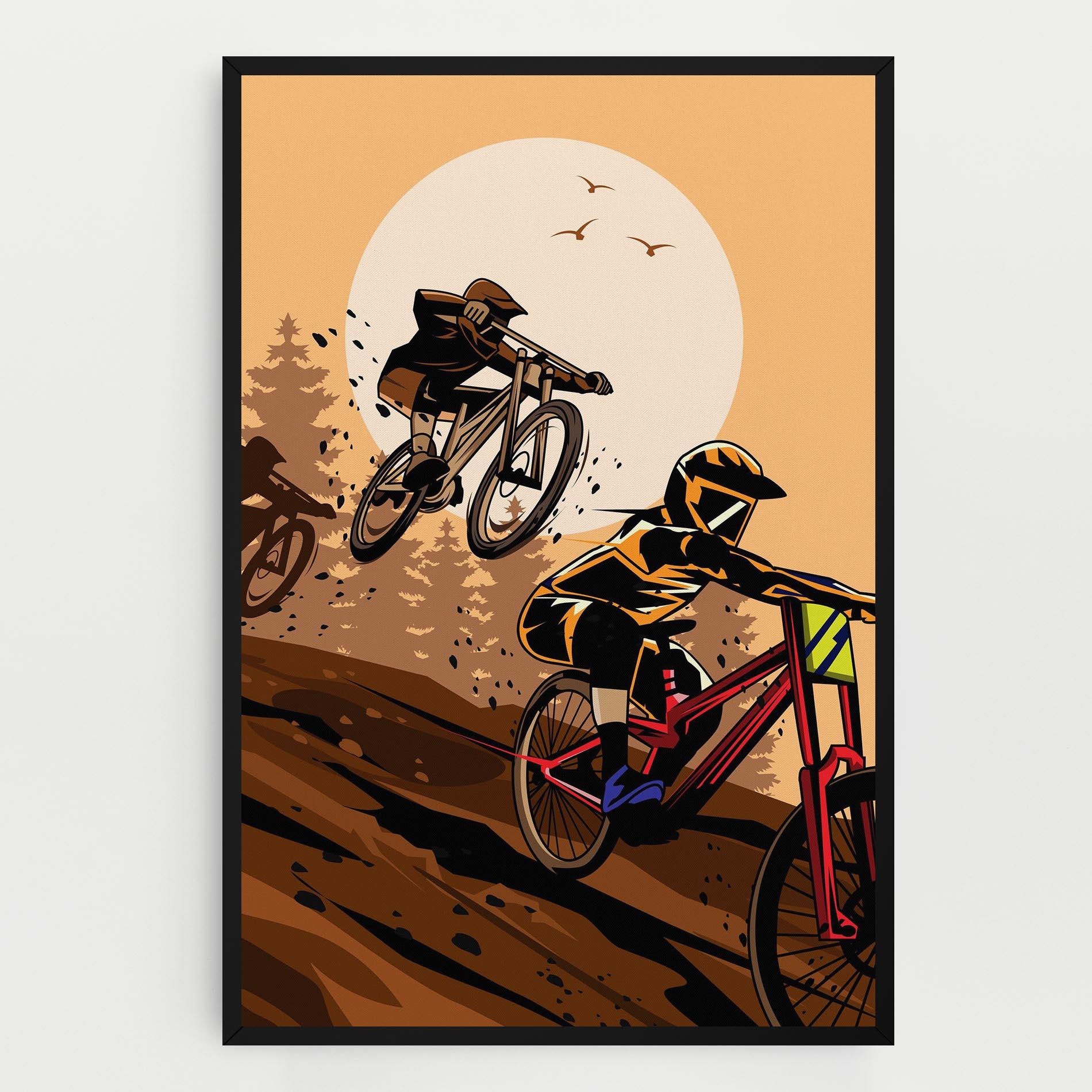 Vászonkép Downhill Bike mockup 0