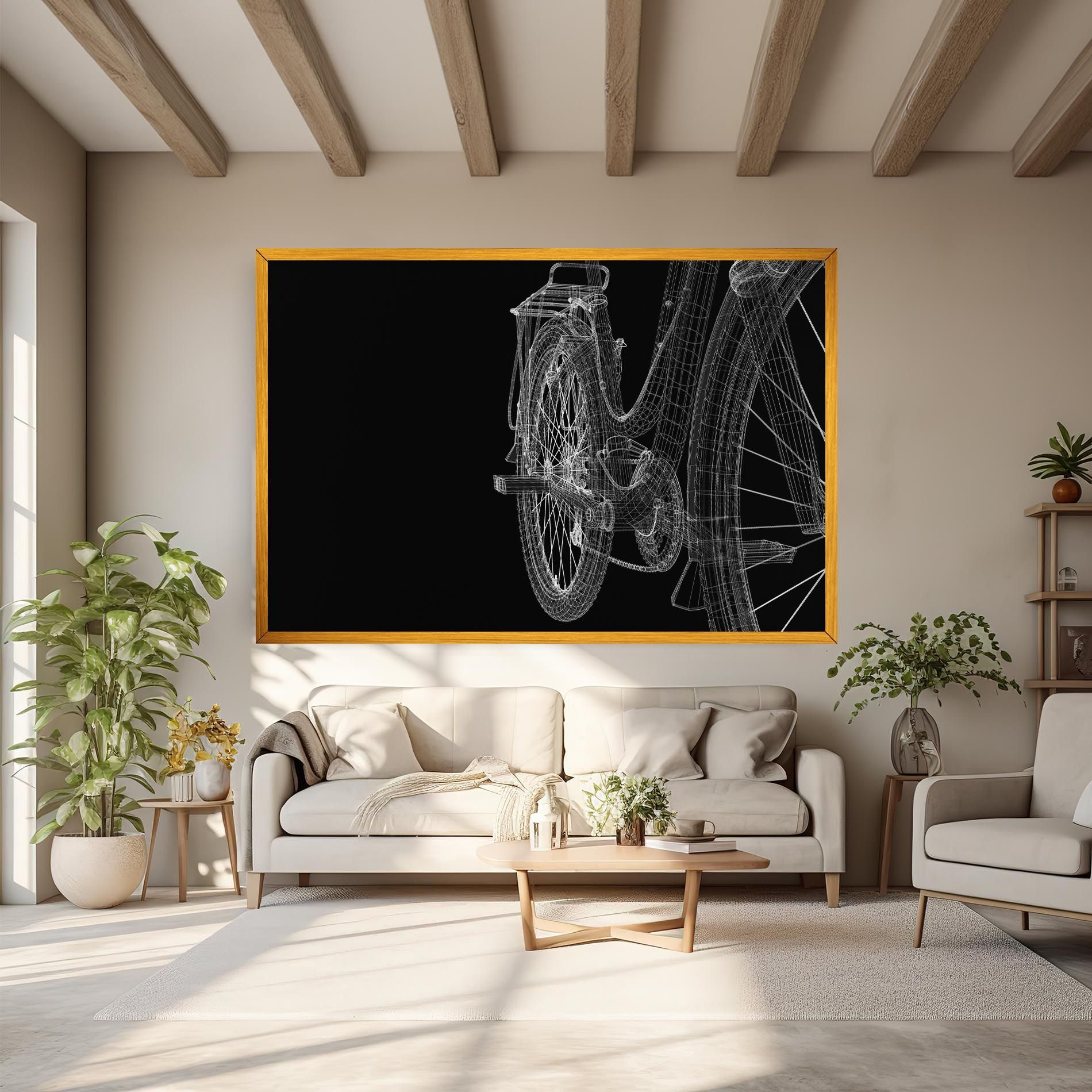 Bike Wire Model 3d mockup 6