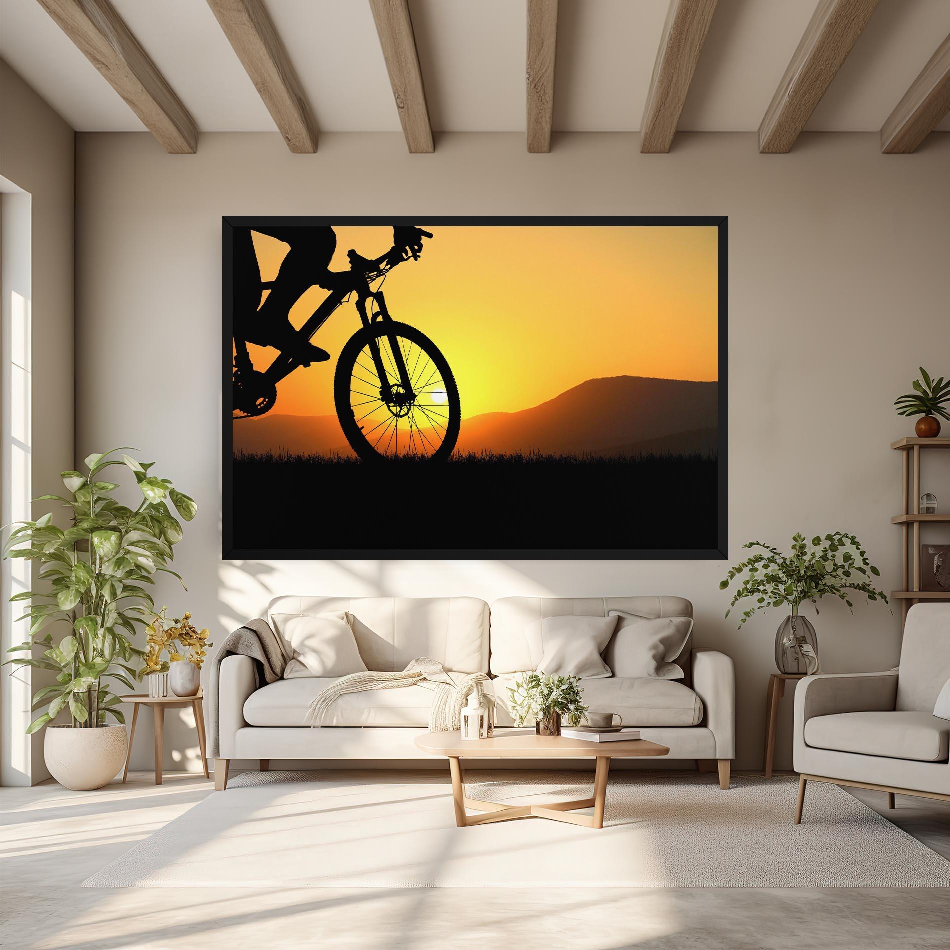 Vászonkép Mtb Silhouette View mockup 6