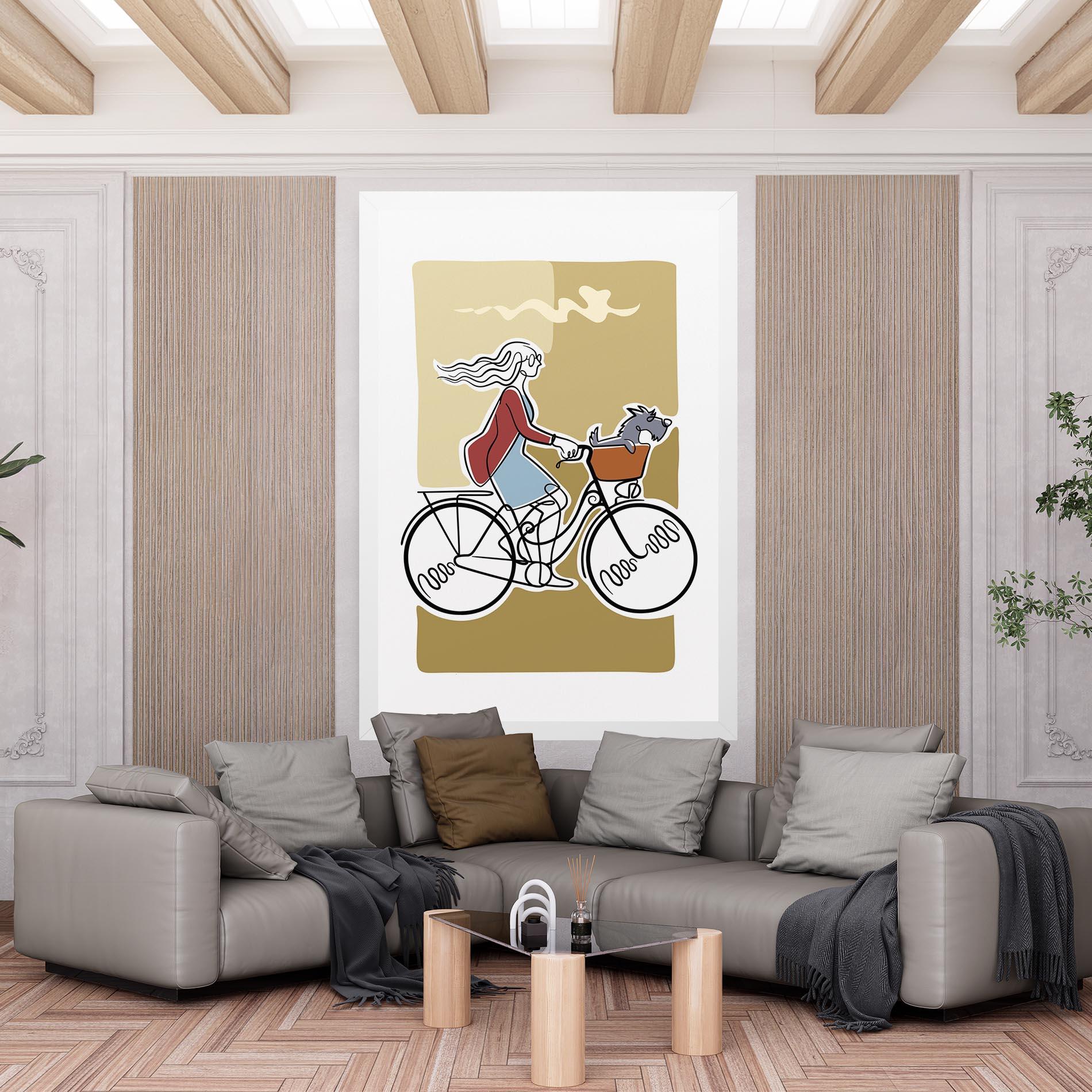 Vászonkép Dog On Bike mockup 6