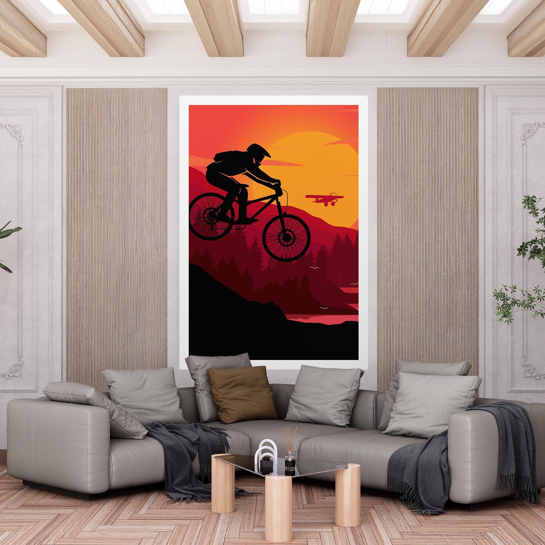 Vászonkép Mountain Bike Sunset mockup 6