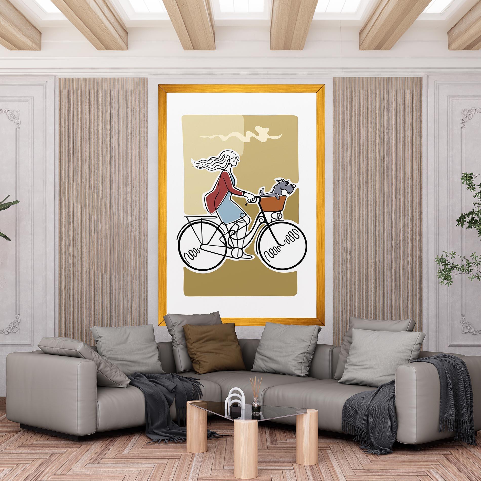 Vászonkép Dog On Bike mockup 6