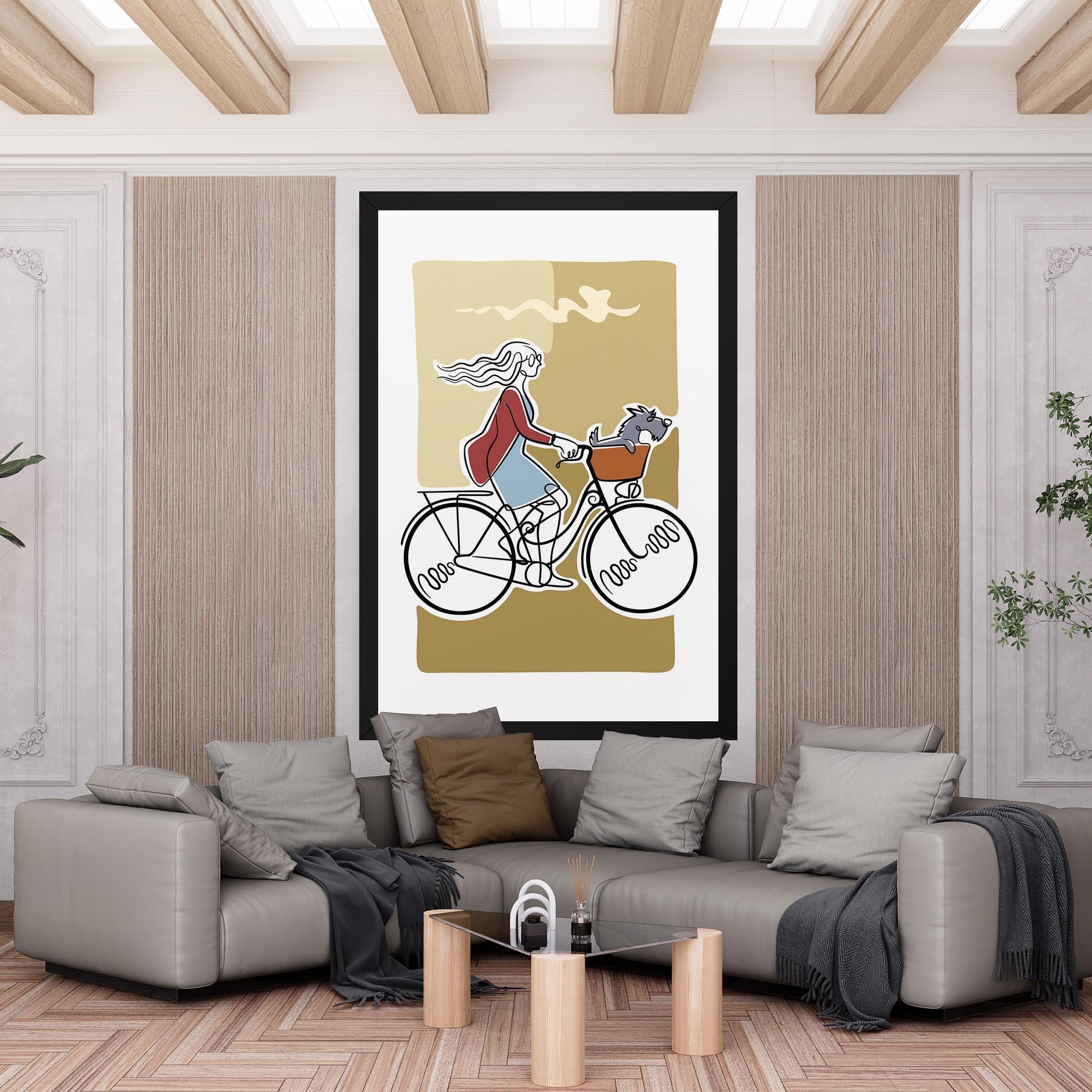 Vászonkép Dog On Bike mockup 6