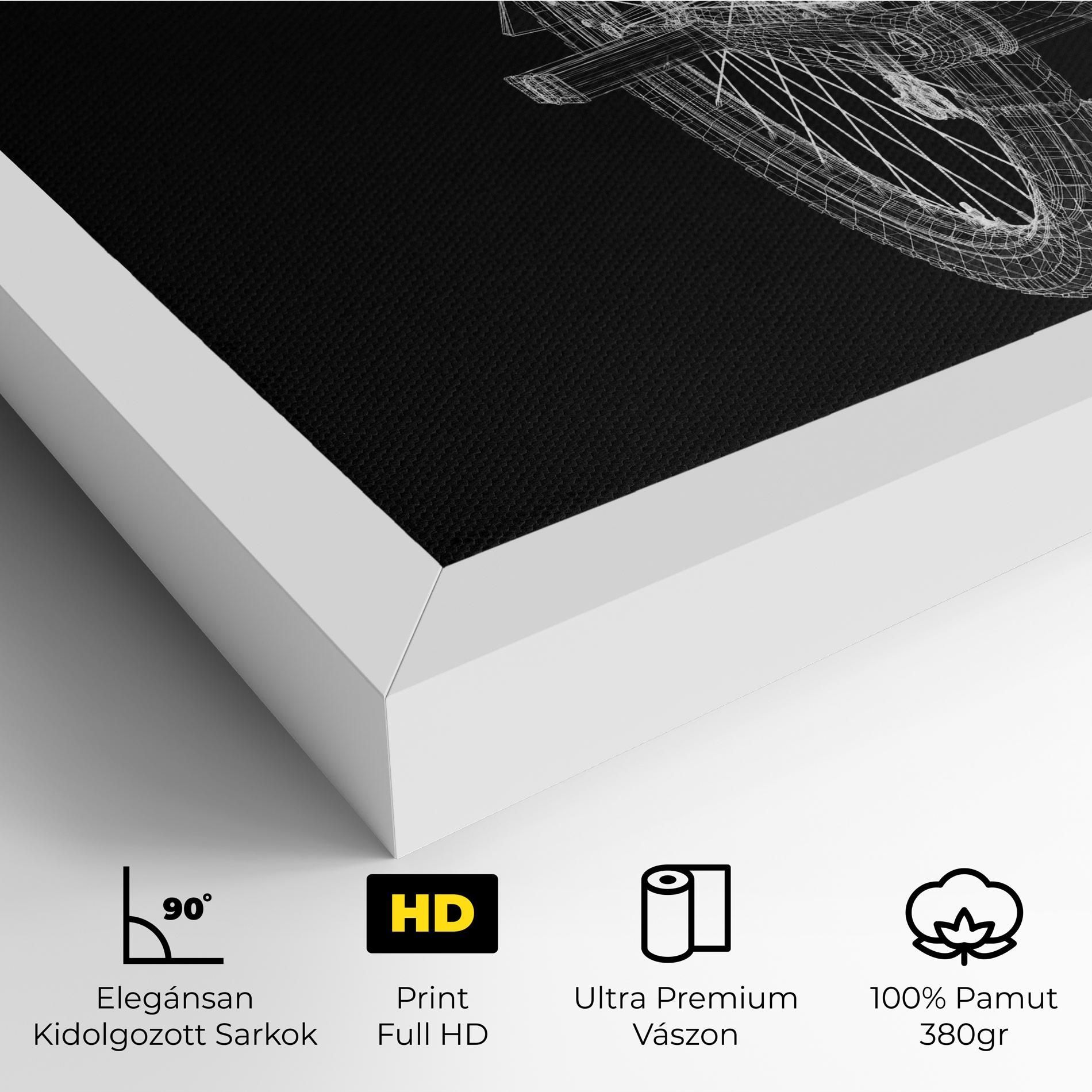 Vászonkép Bike Wire Model 3d mockup 4