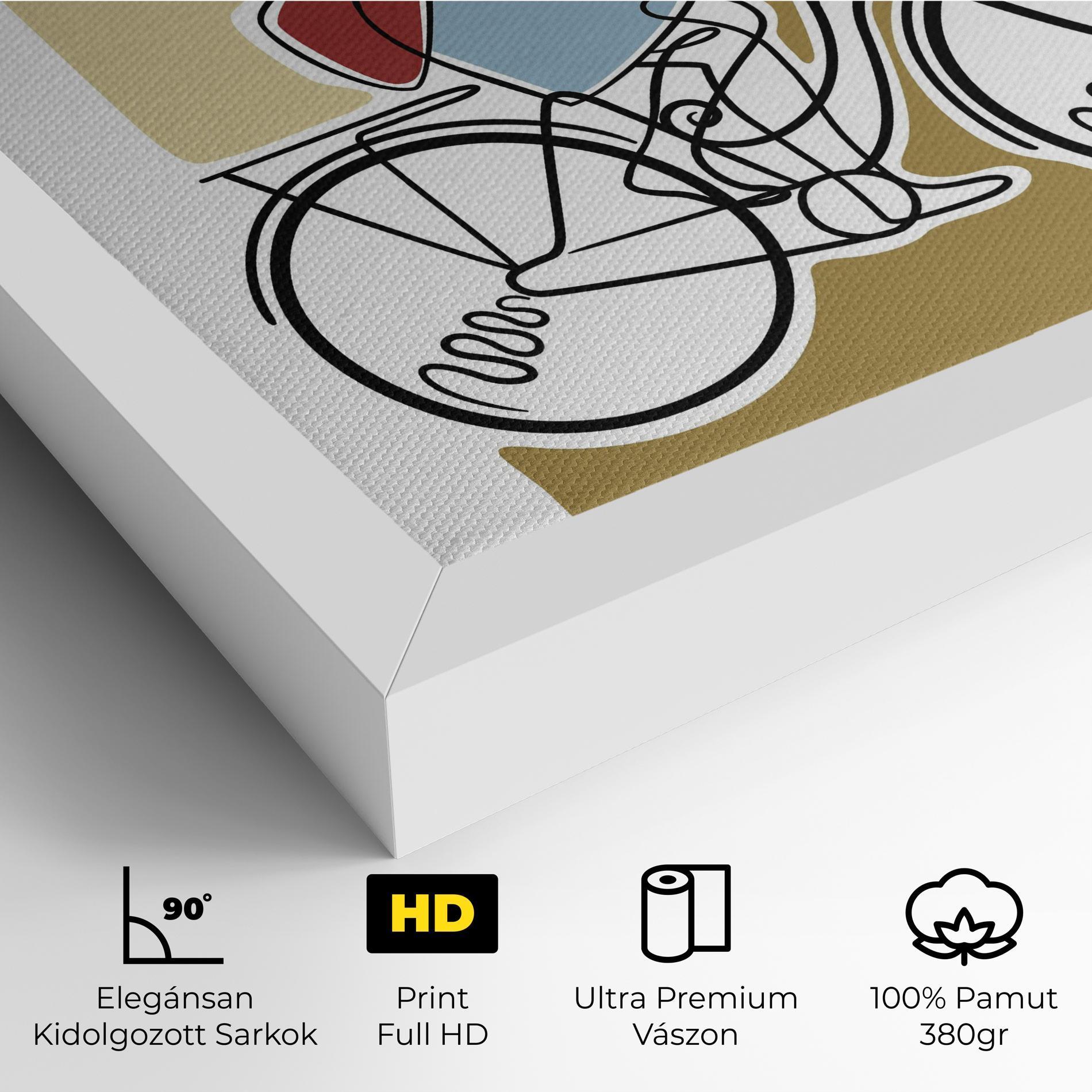 Vászonkép Dog On Bike mockup 4