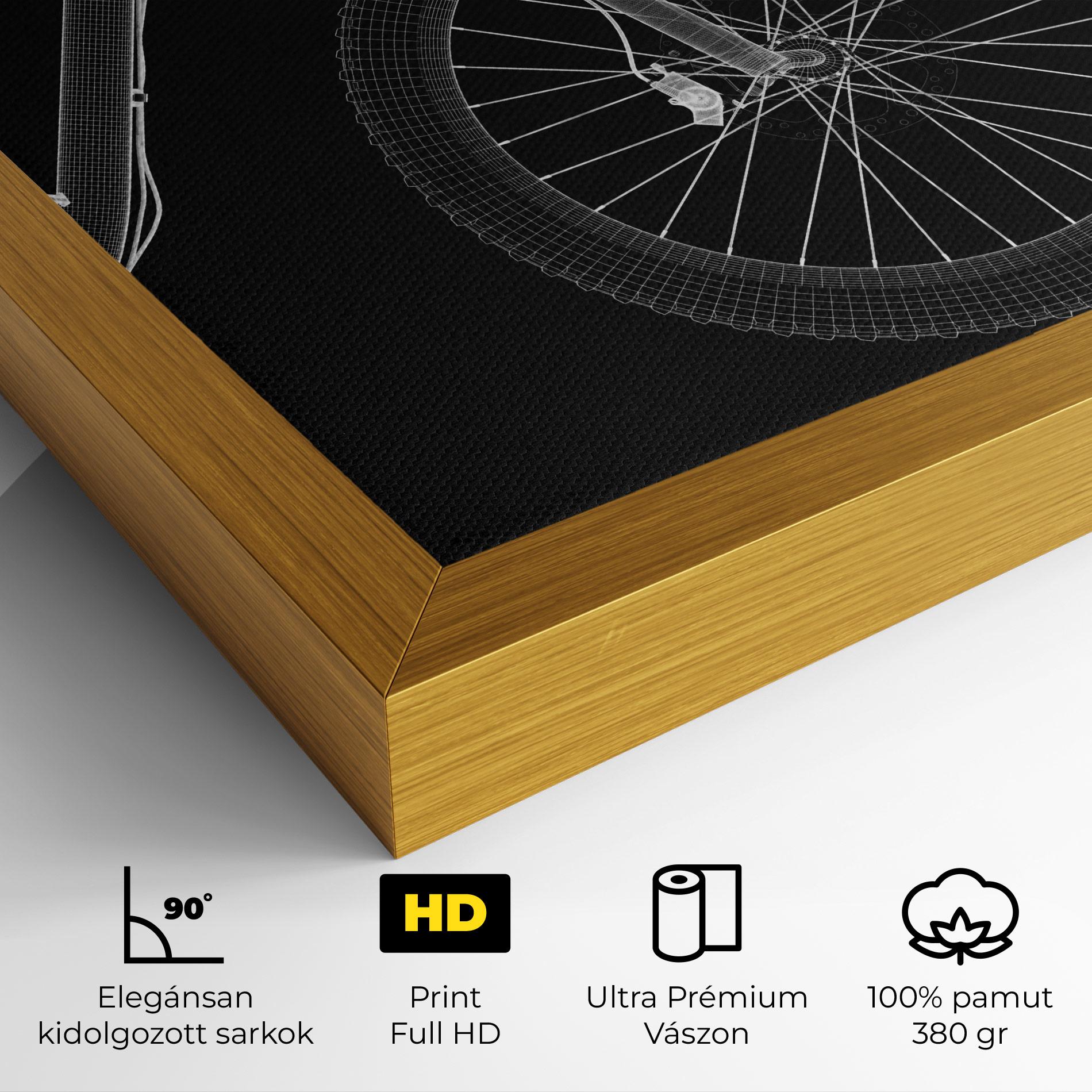 Vászonkép 3d White Model Bike mockup 4