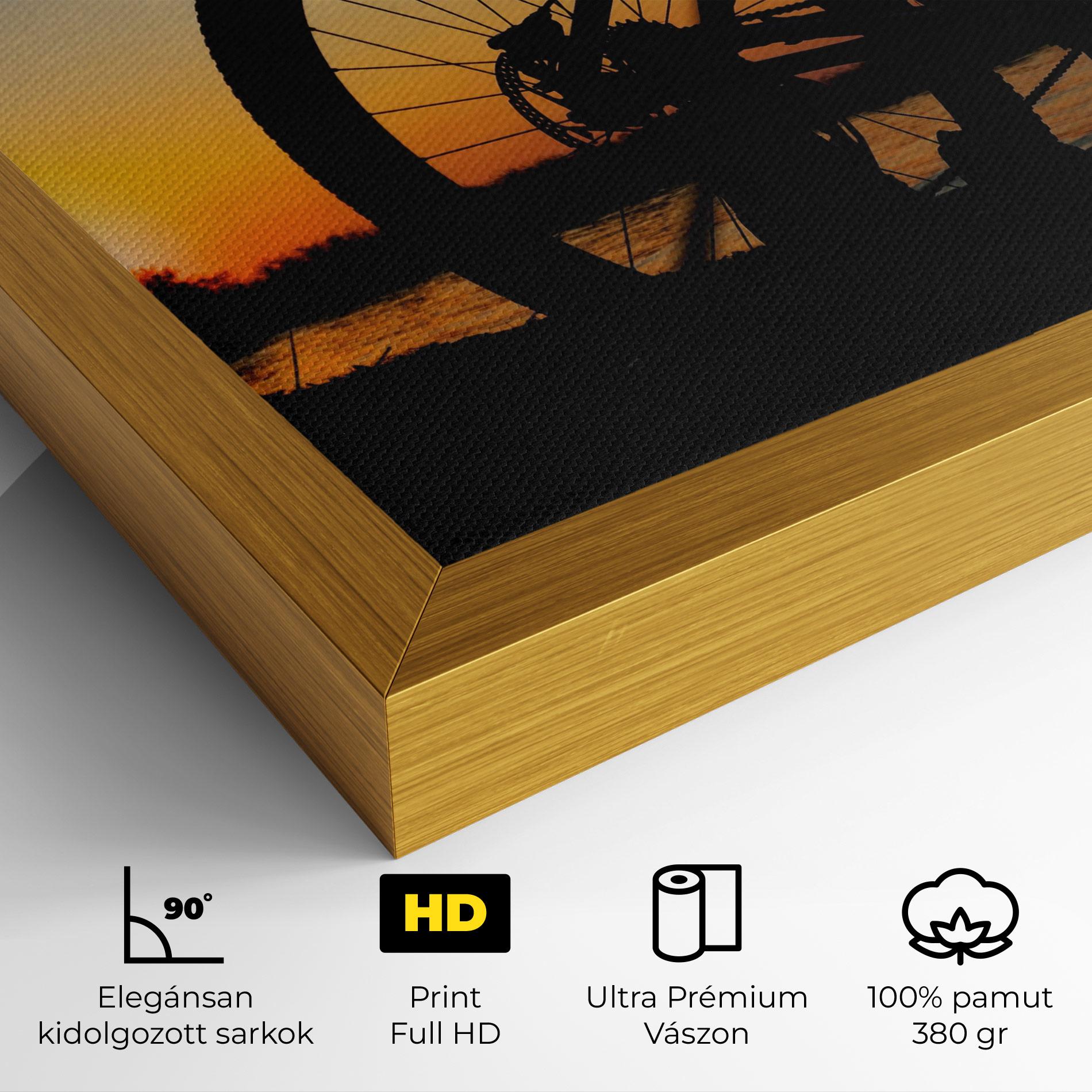 Vászonkép Beach Bike Silhouette mockup 4