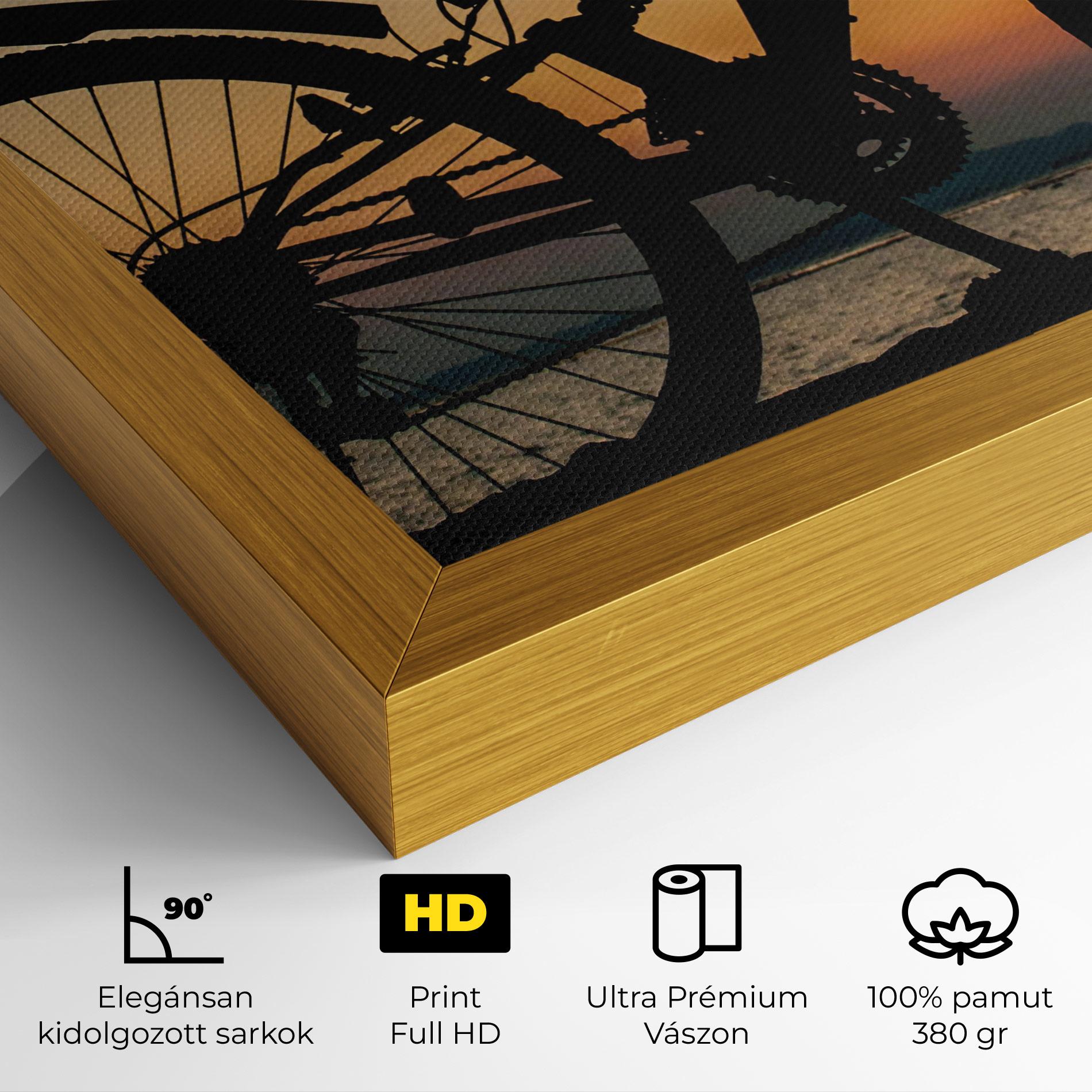 Vászonkép Beautiful Mtb Shilouette mockup 4