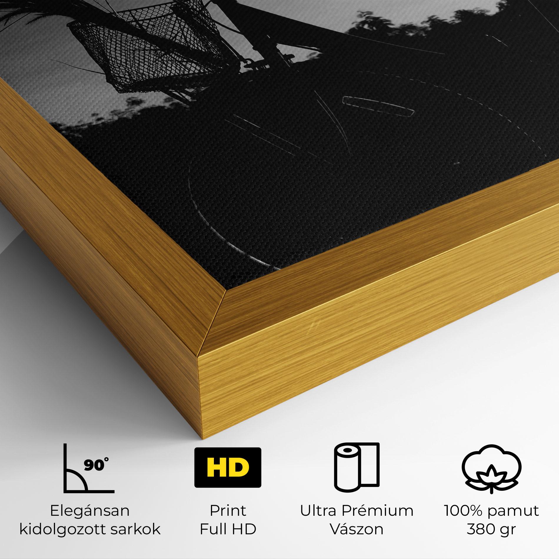 Vászonkép Black Bike Shilouette mockup 4