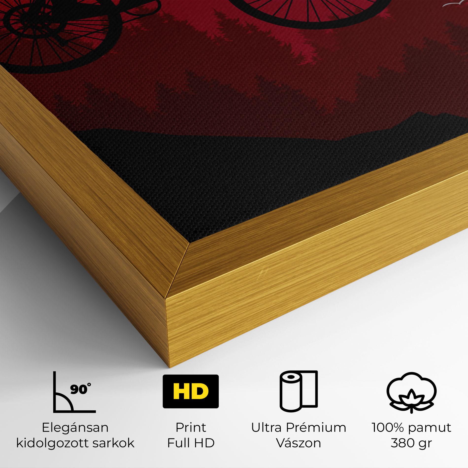 Vászonkép Mountain Bike Sunset mockup 4