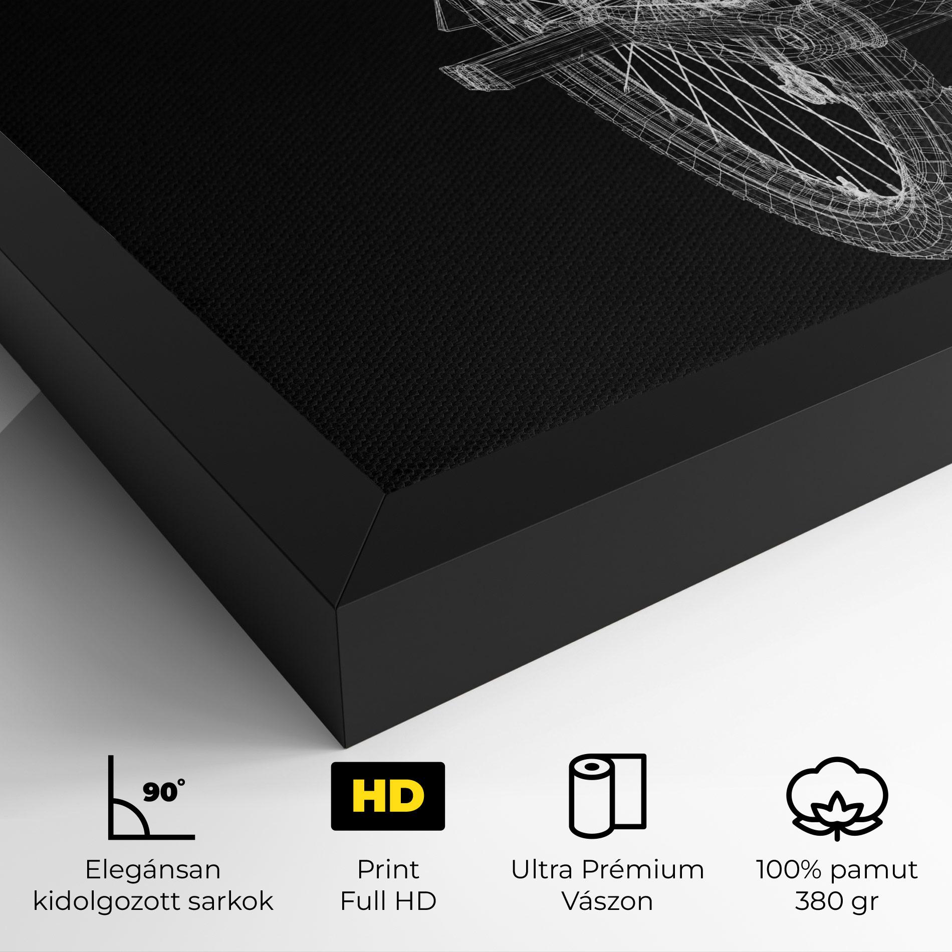 Vászonkép Bike Wire Model 3d mockup 4