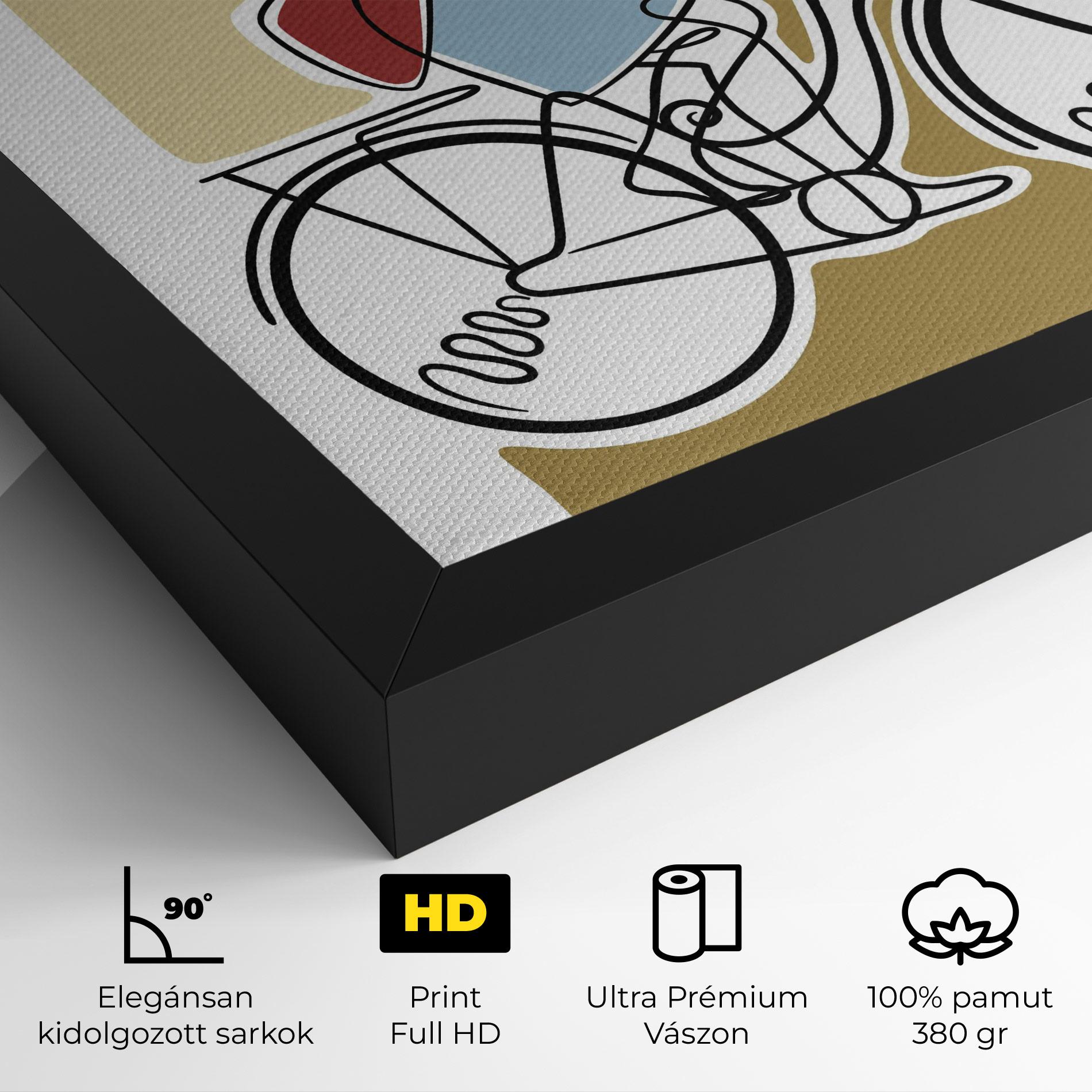 Vászonkép Dog On Bike mockup 4