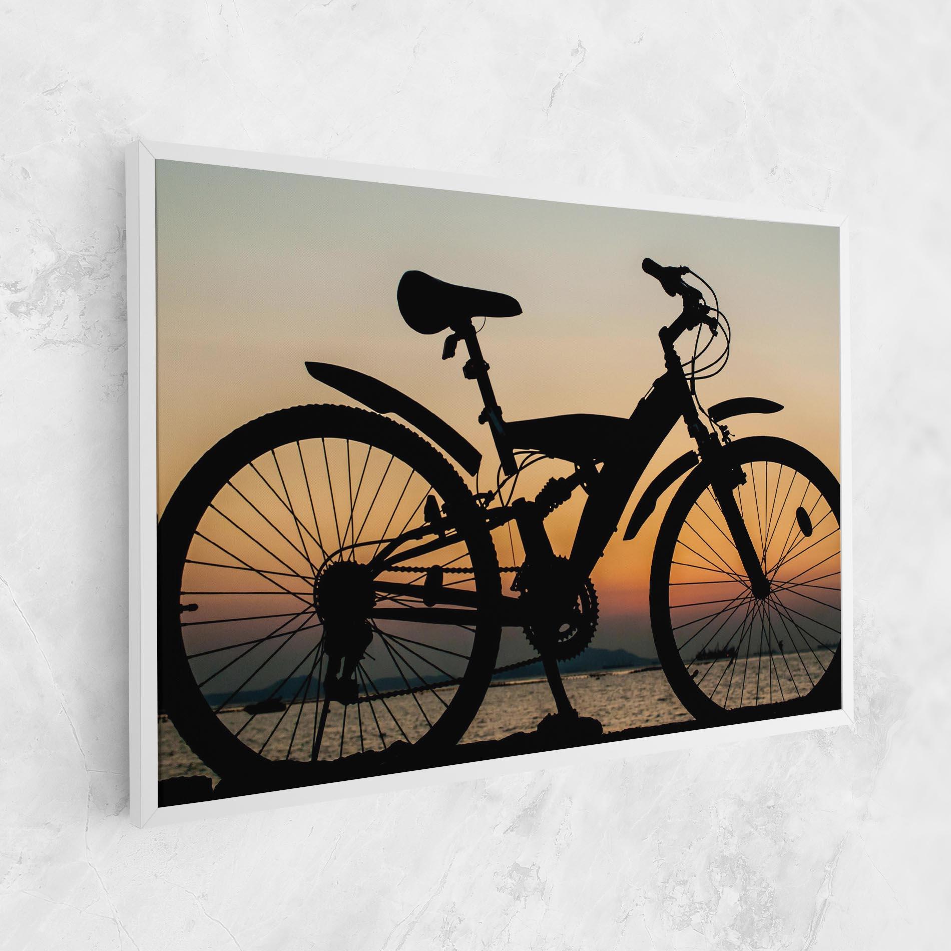 Vászonkép Beautiful Mtb Shilouette mockup 1
