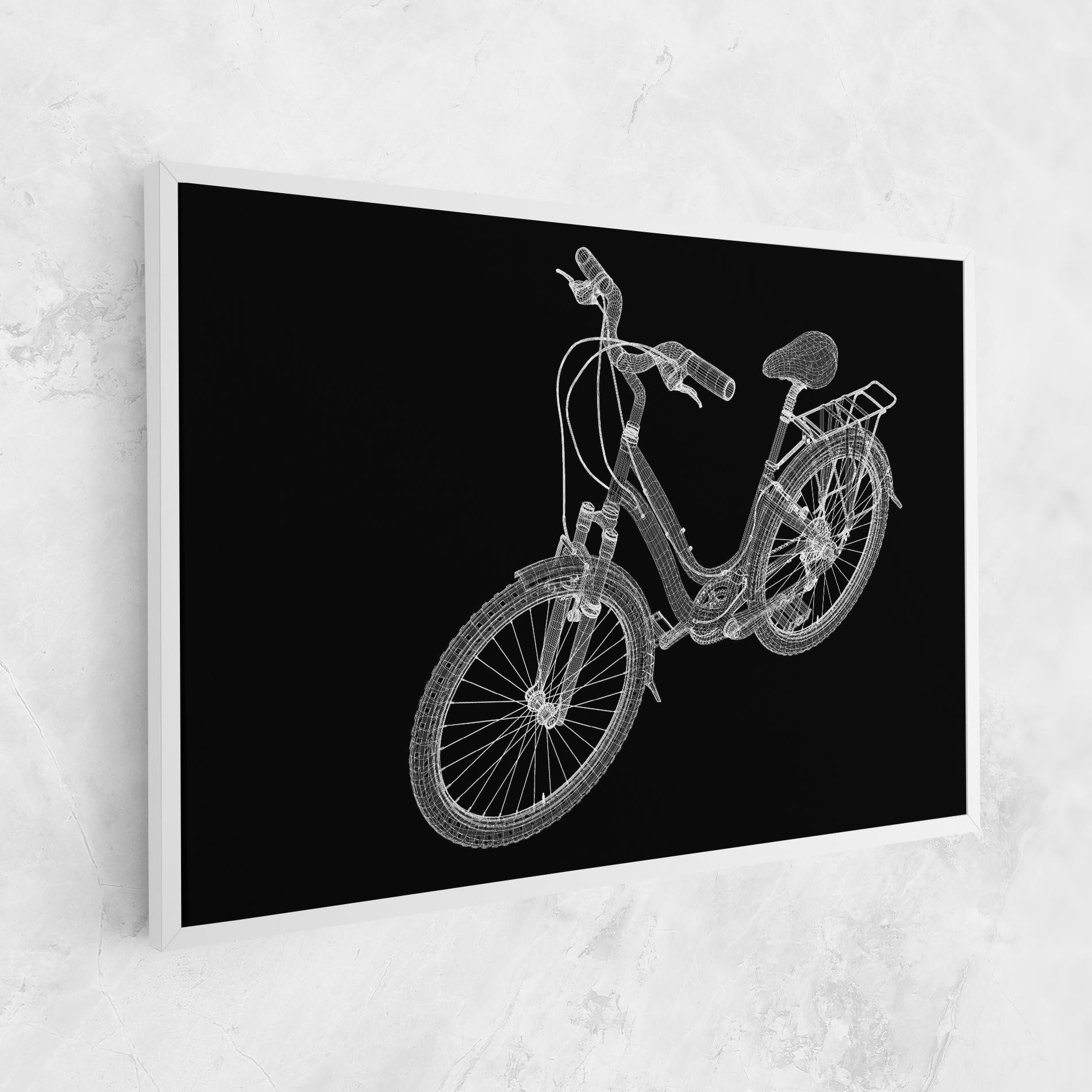 Vászonkép Bicycle 3d Model mockup 1
