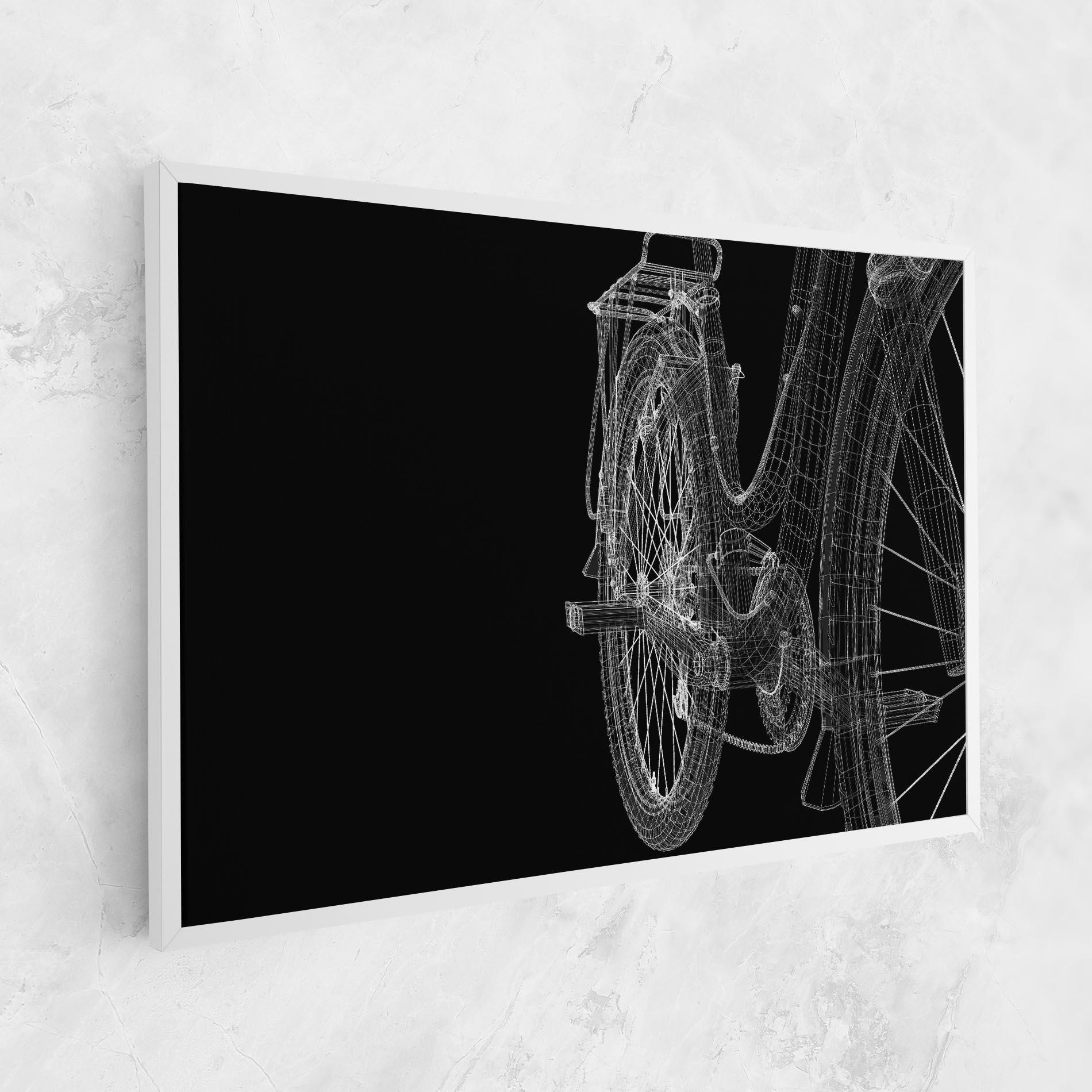 Vászonkép Bike Wire Model 3d mockup 1