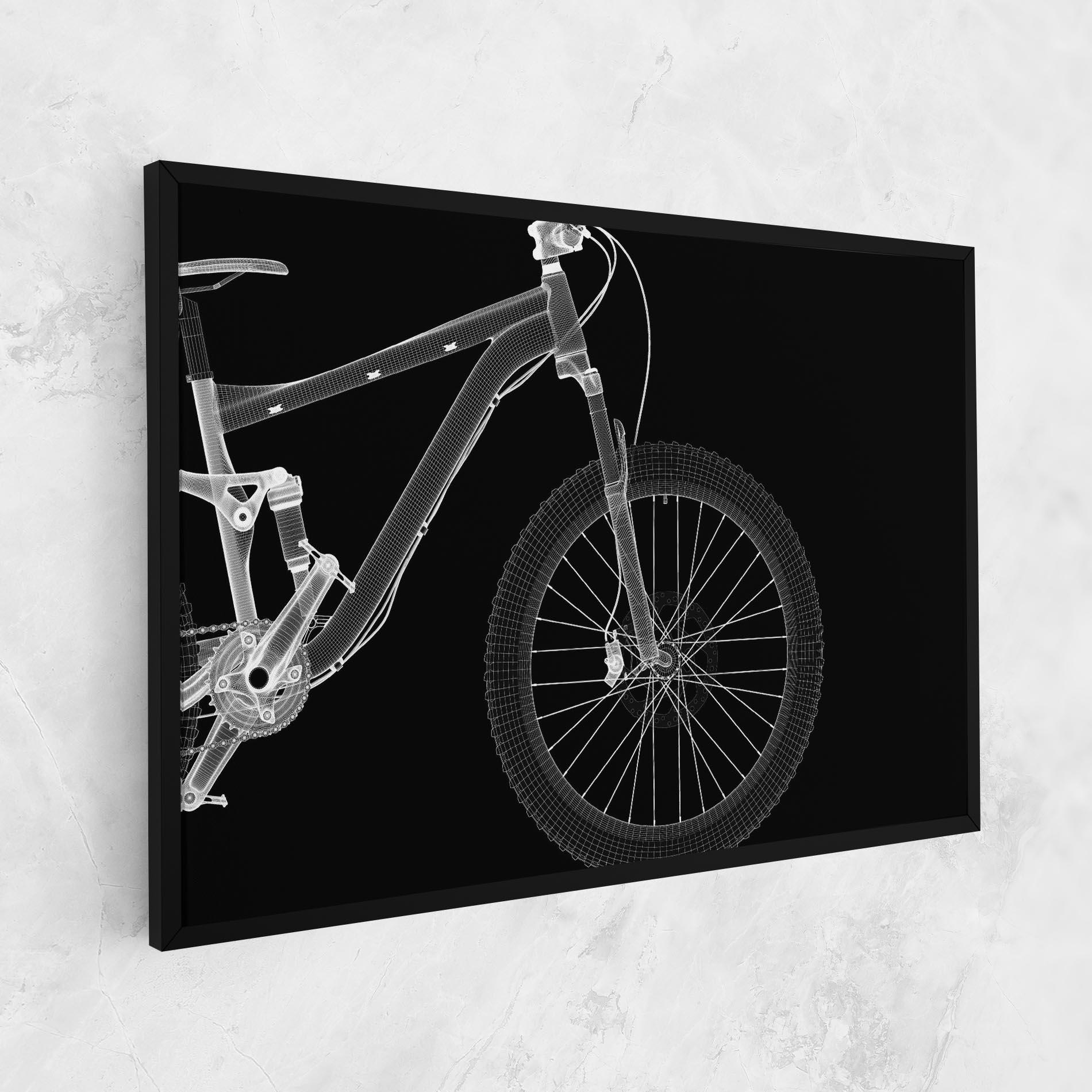 Vászonkép 3d White Model Bike mockup 1