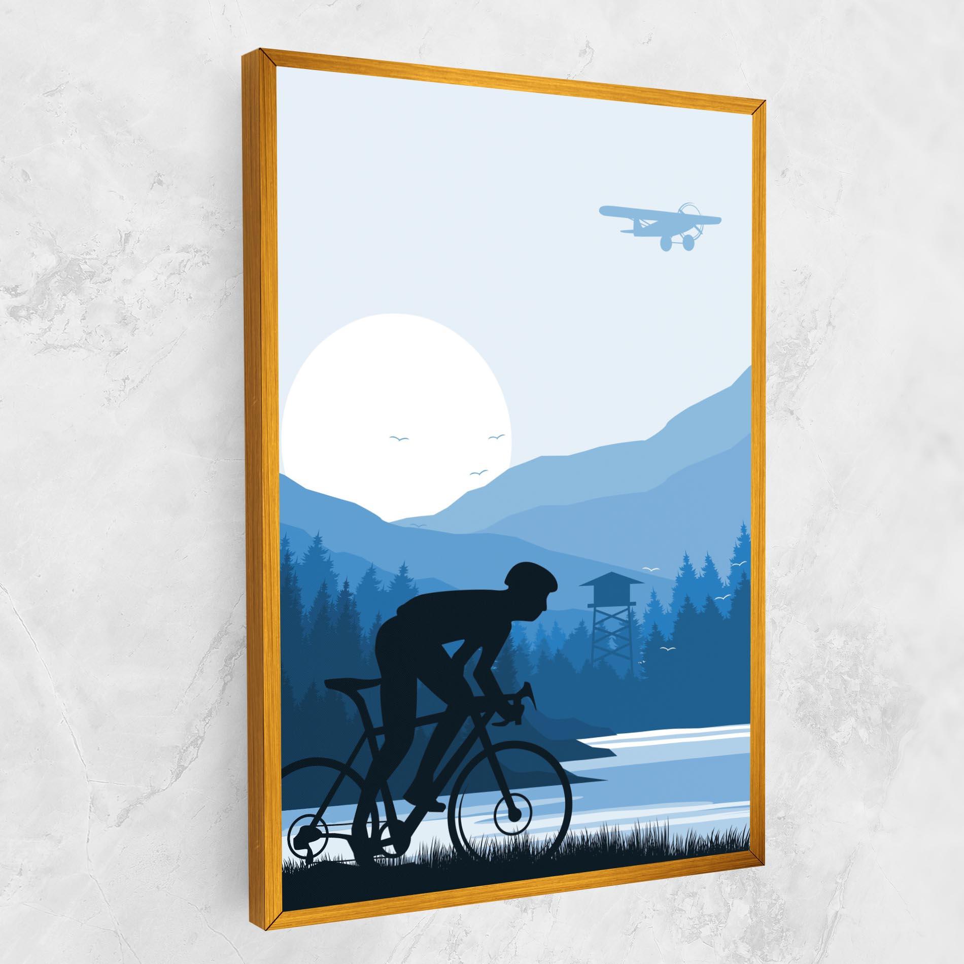 Vászonkép Blue Light Bike mockup 1