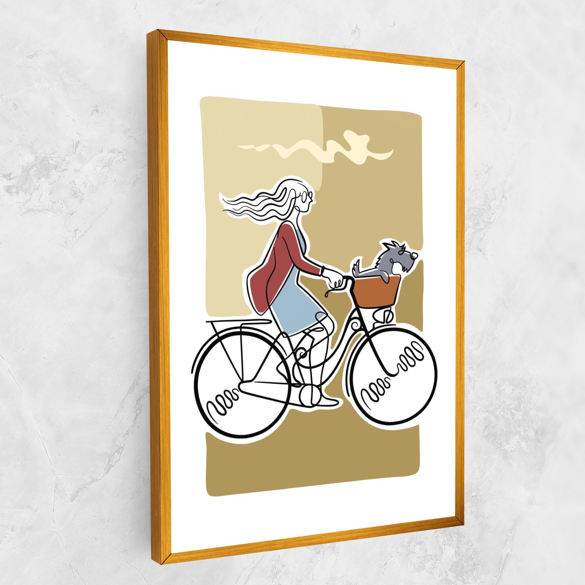Vászonkép Dog On Bike mockup 1