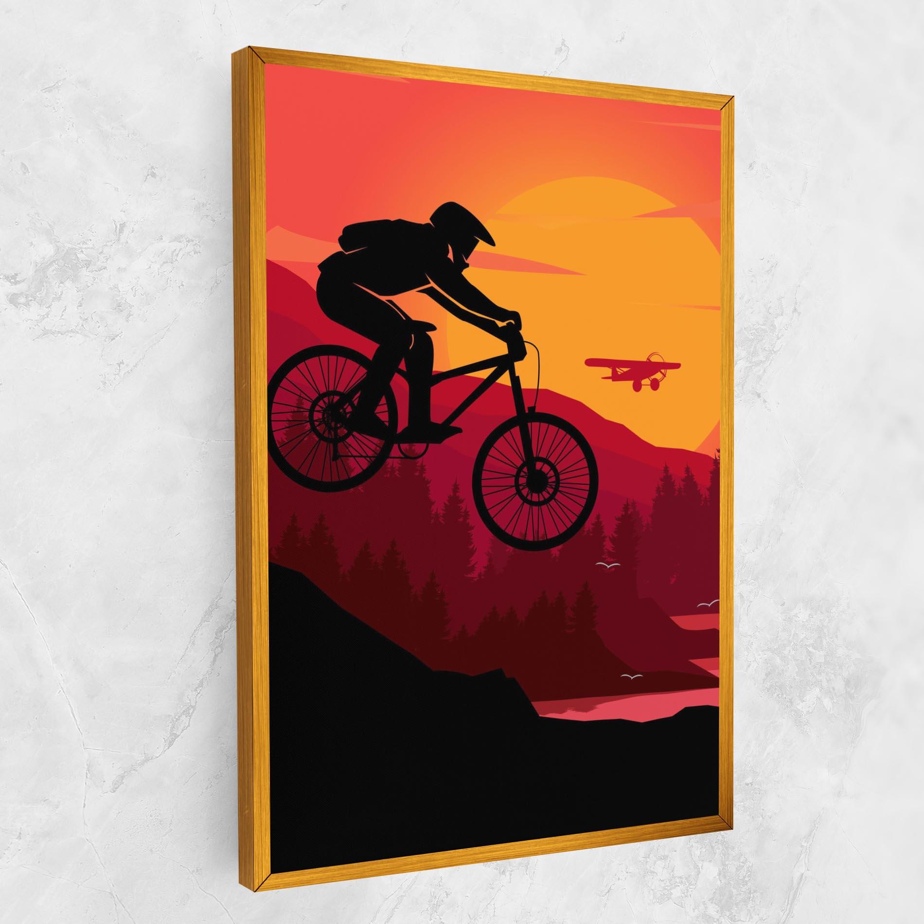 Vászonkép Mountain Bike Sunset mockup 1