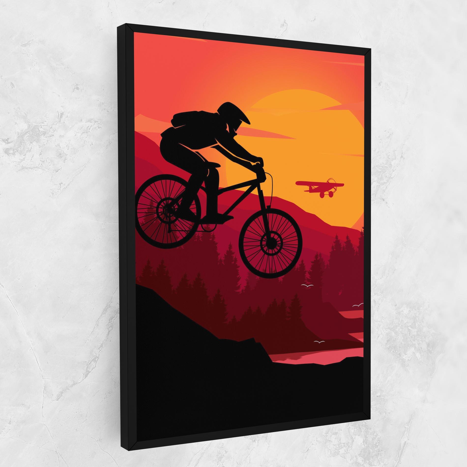 Vászonkép Mountain Bike Sunset mockup 1