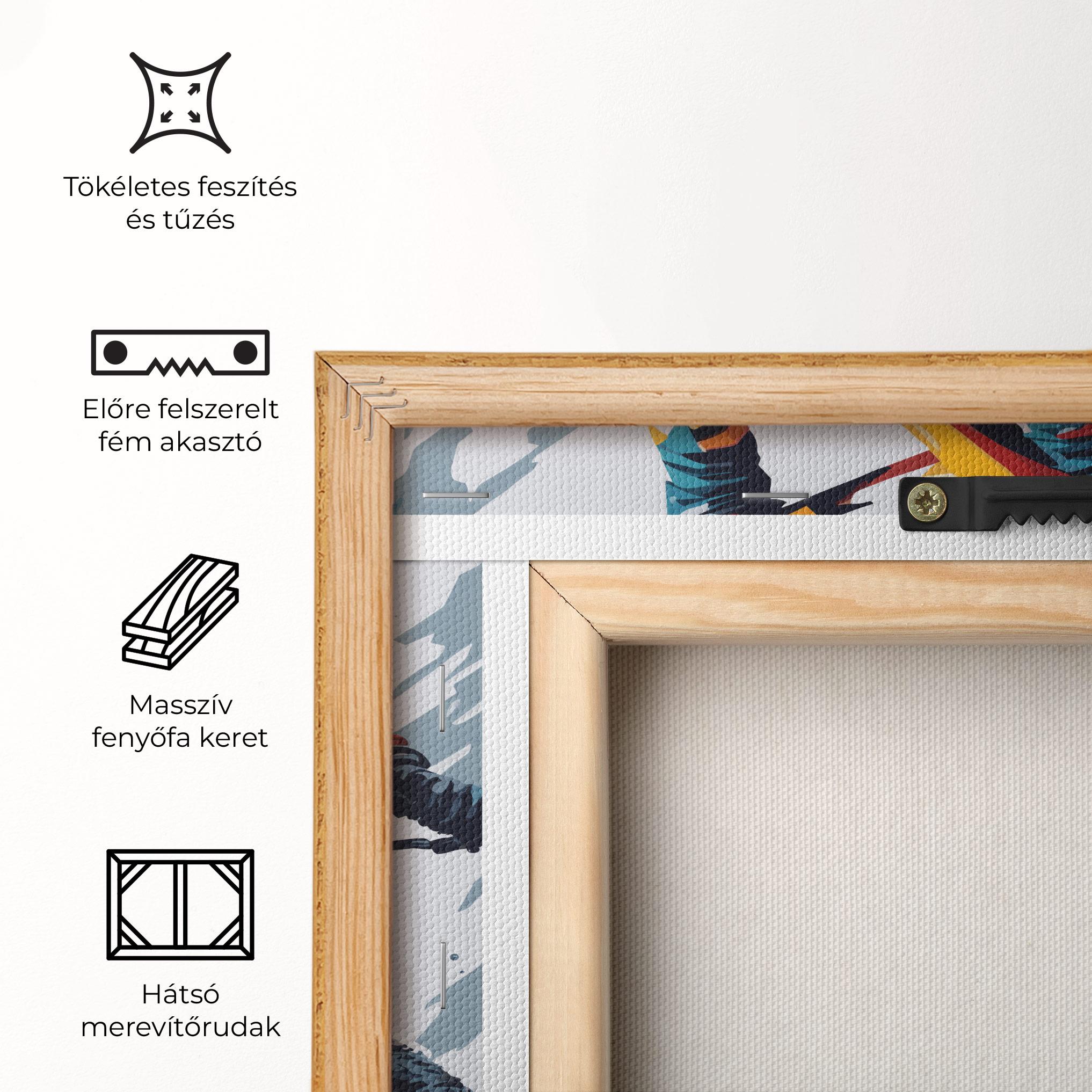 Vászonkép Yellow Bike Art mockup 5