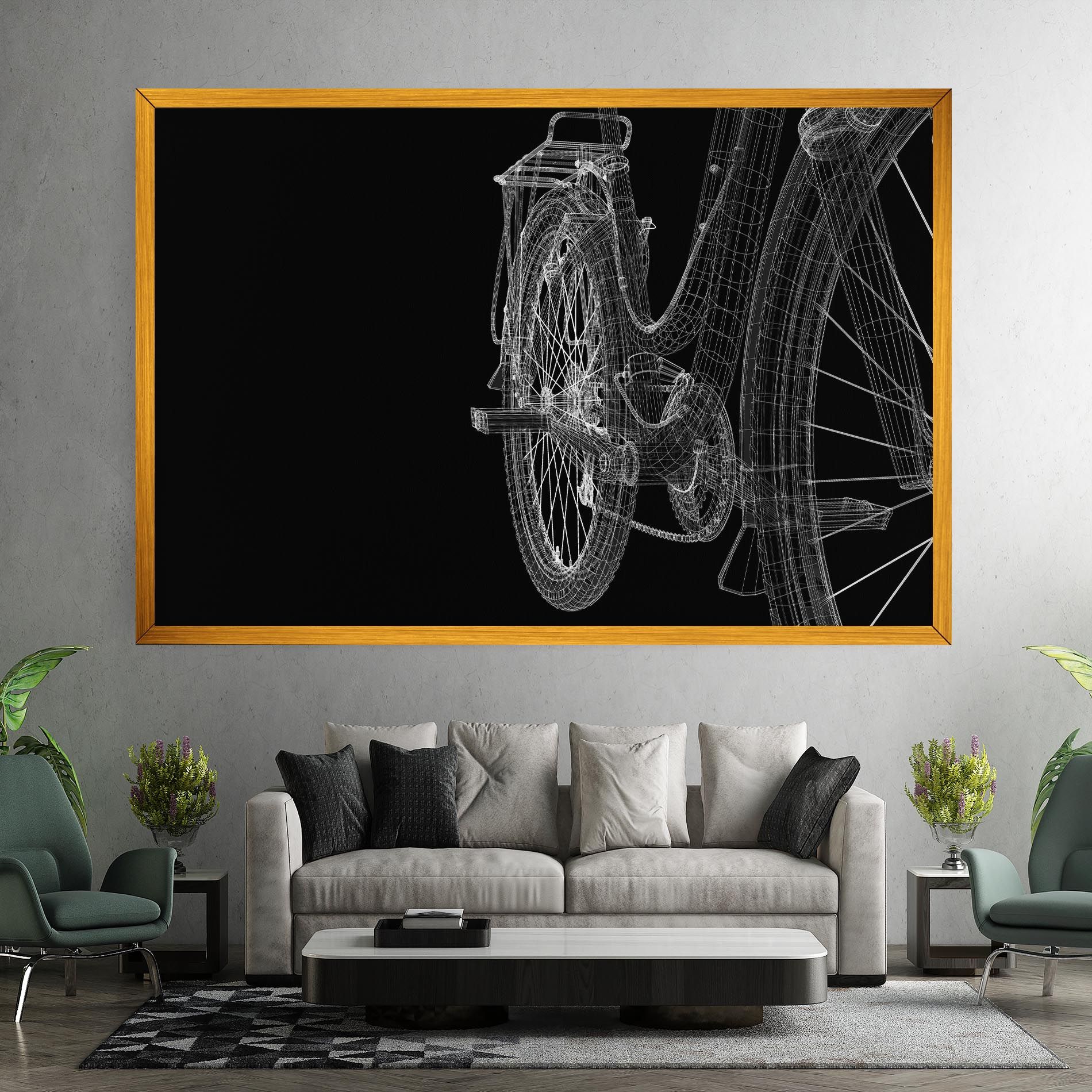 Bike Wire Model 3d mockup 7
