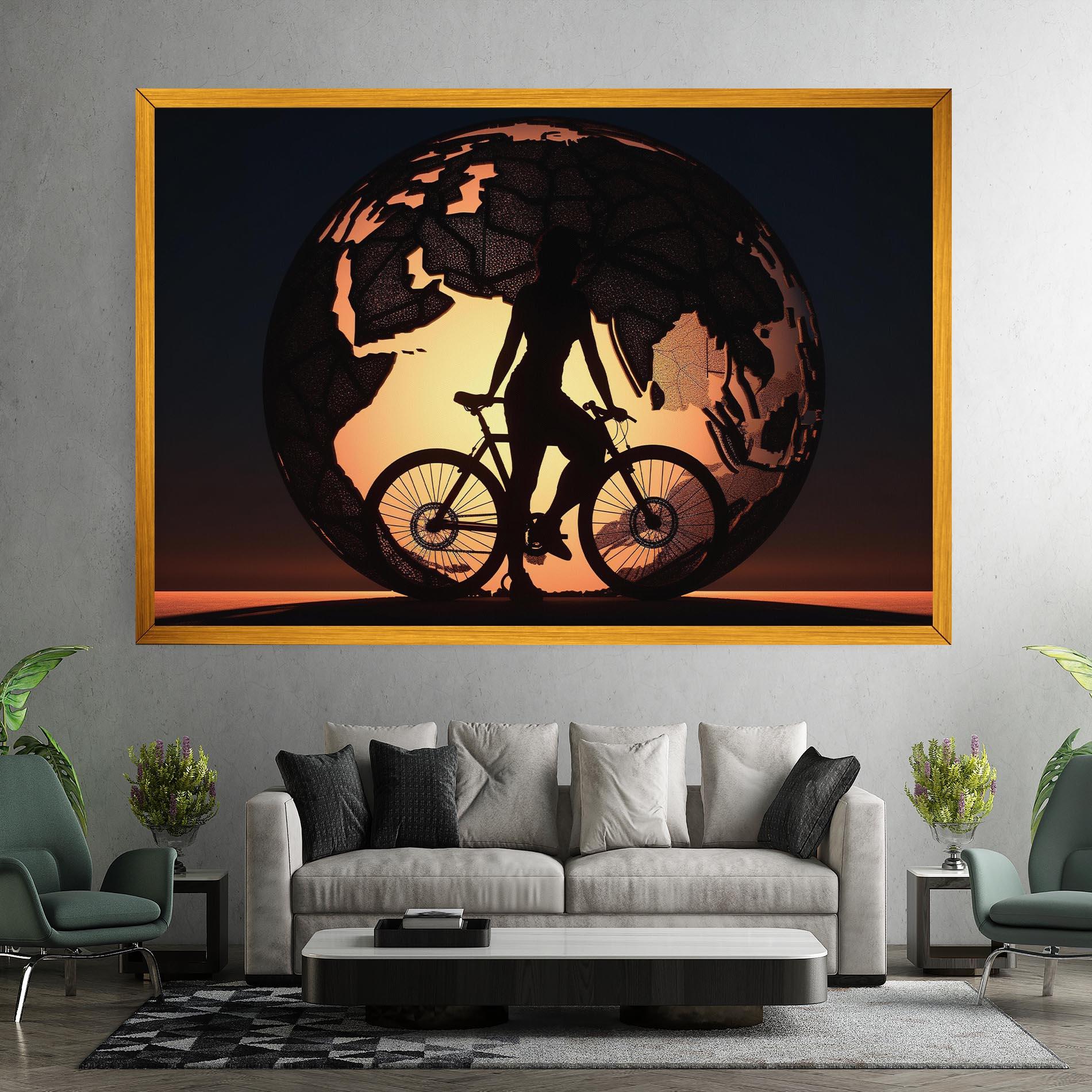 Vászonkép Globe Riding World mockup 7