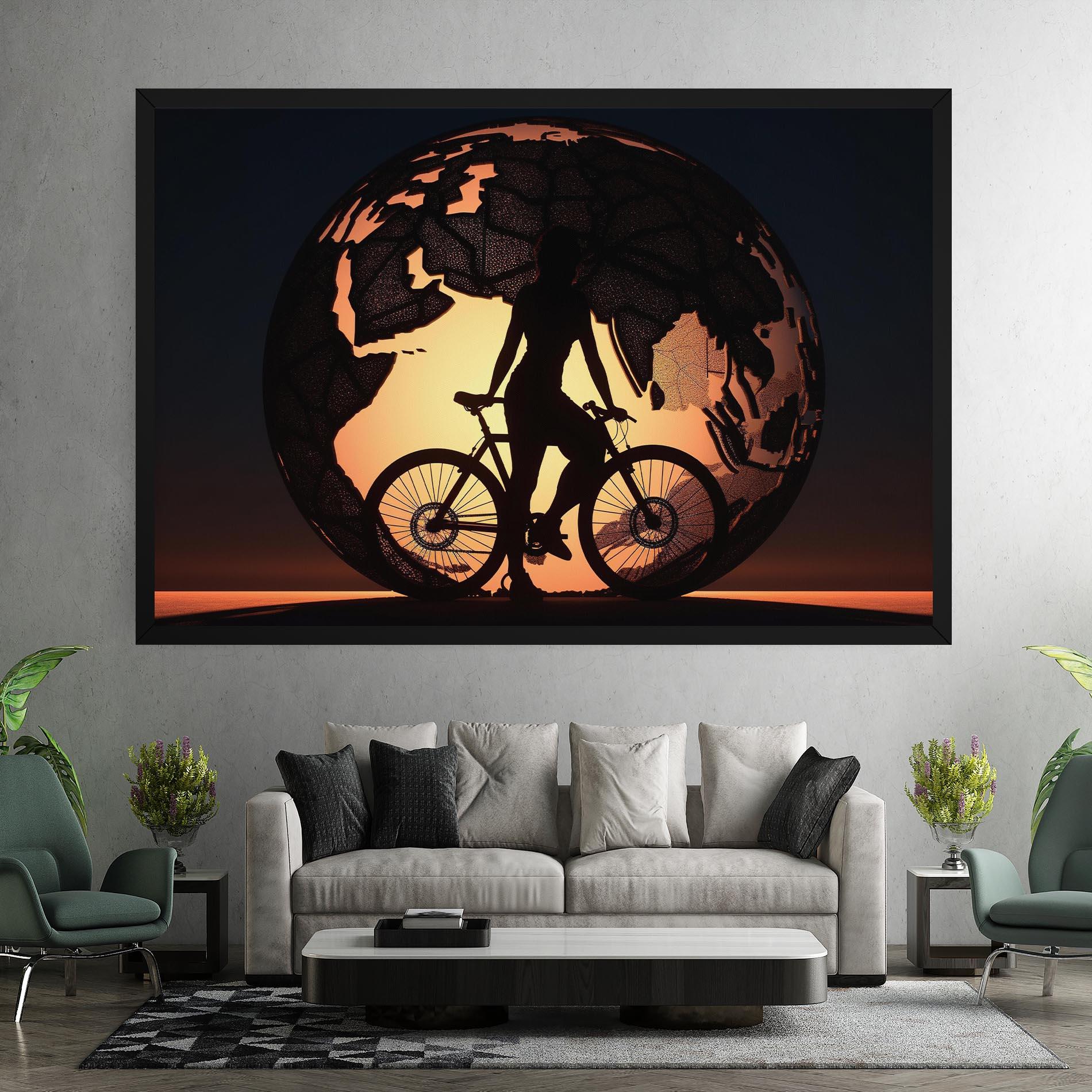 Vászonkép Globe Riding World mockup 7