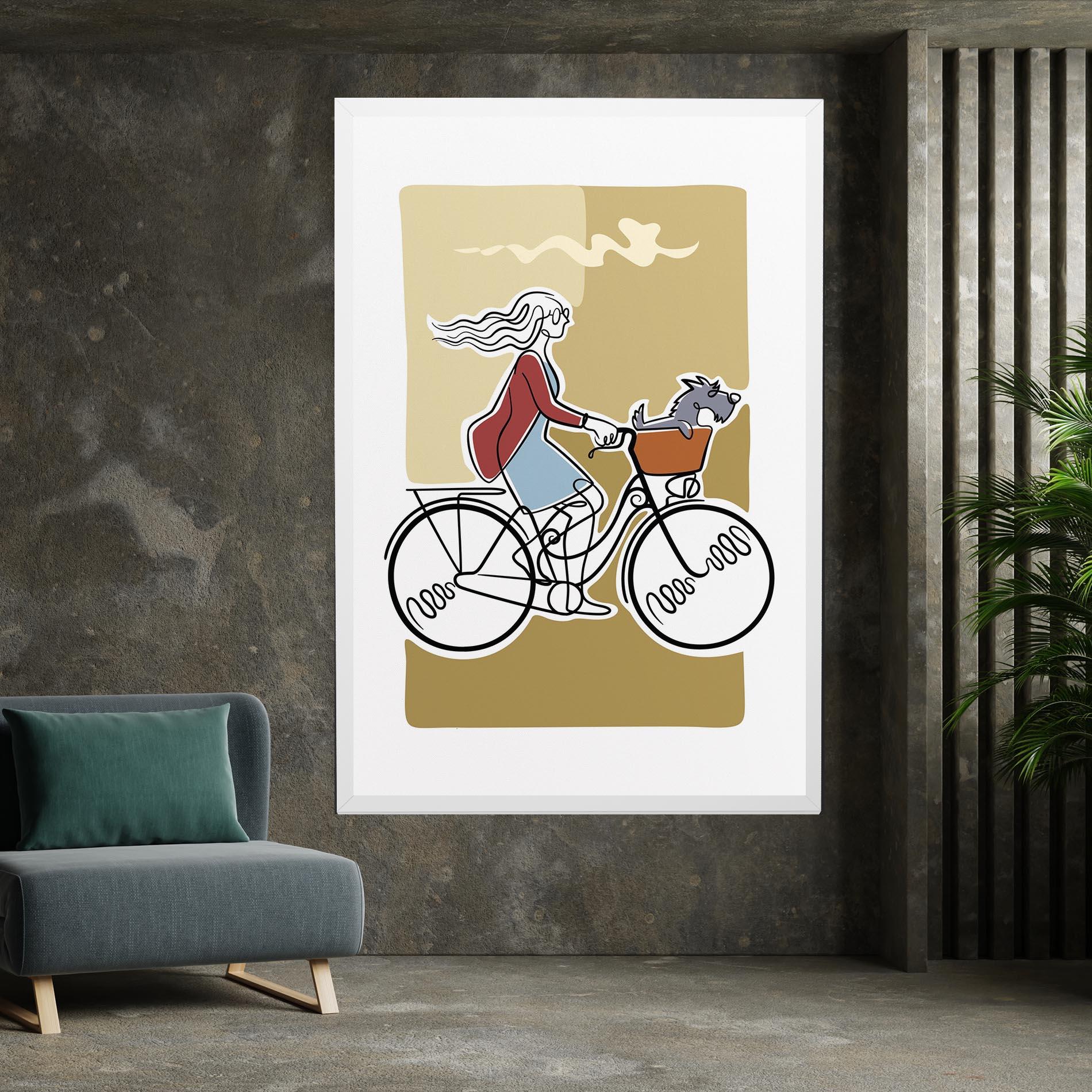 Vászonkép Dog On Bike mockup 7
