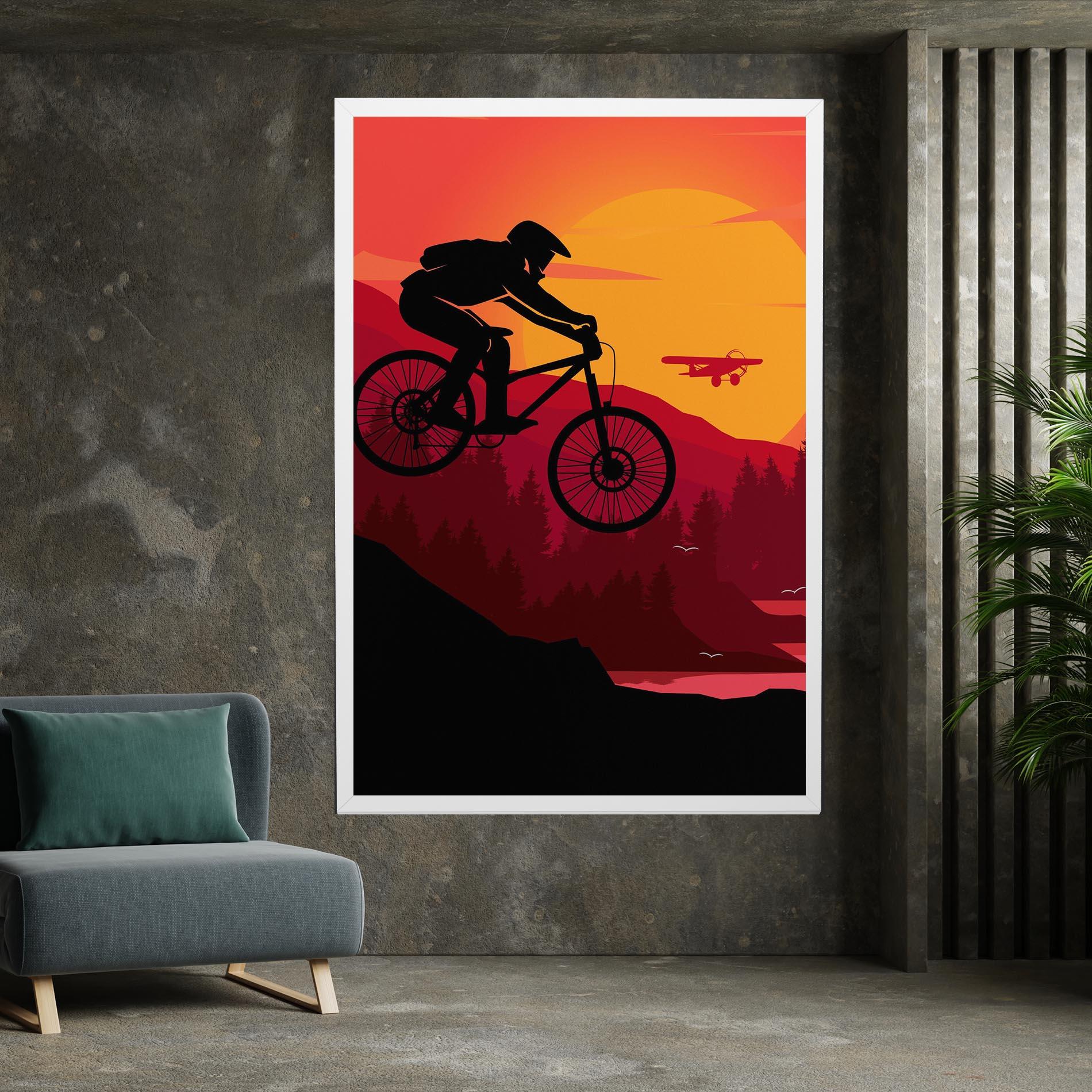 Vászonkép Mountain Bike Sunset mockup 7