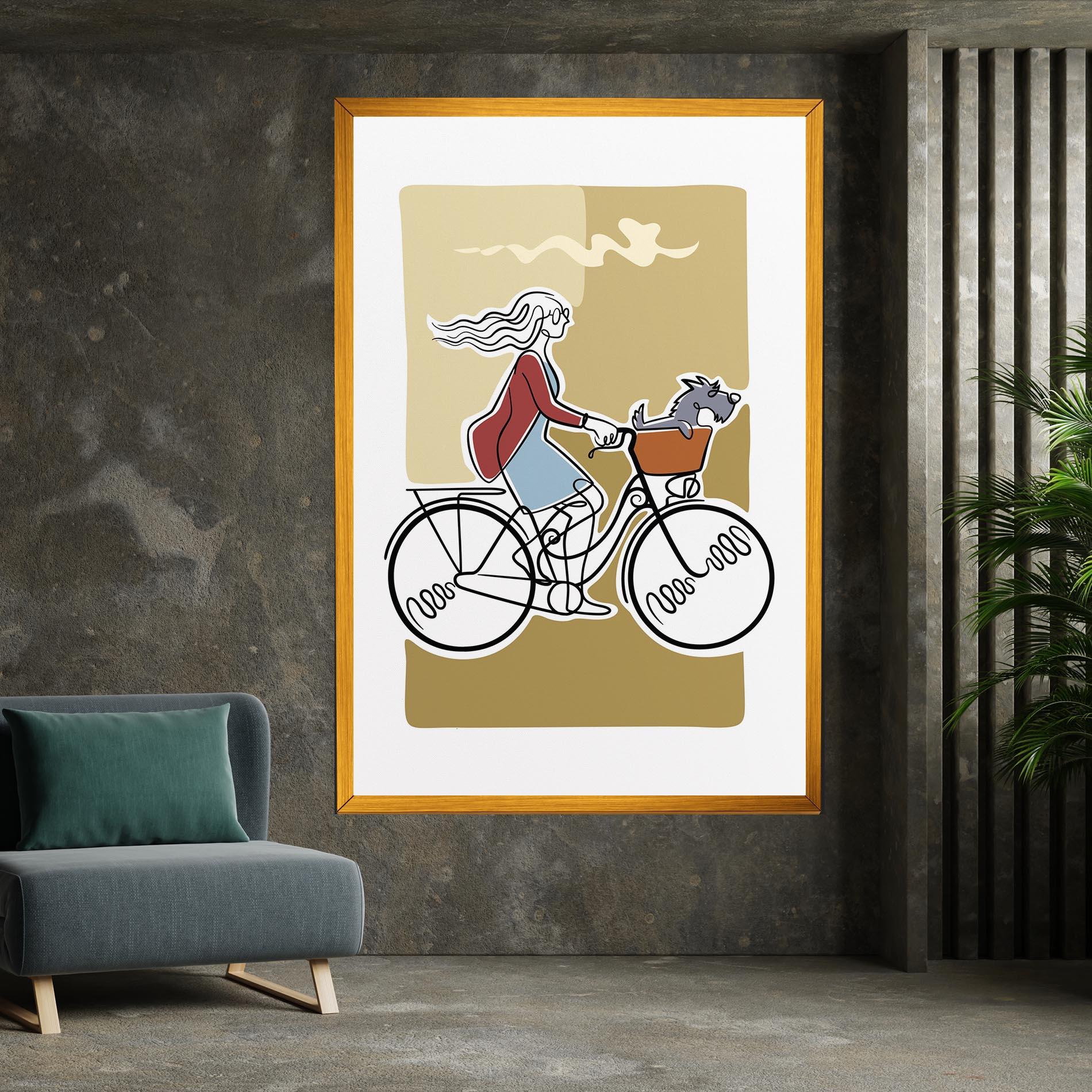 Vászonkép Dog On Bike mockup 7
