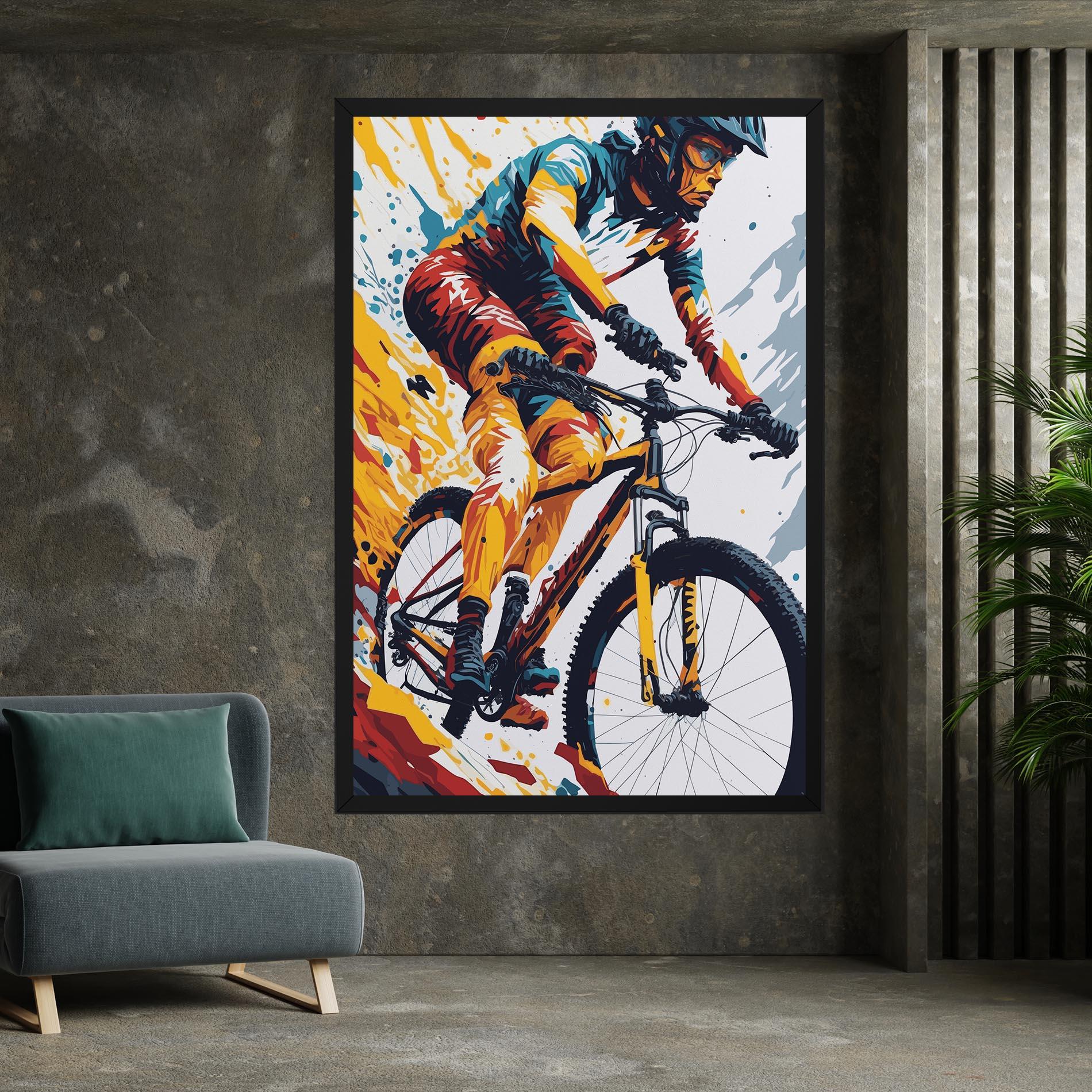 Vászonkép Yellow Bike Art mockup 7