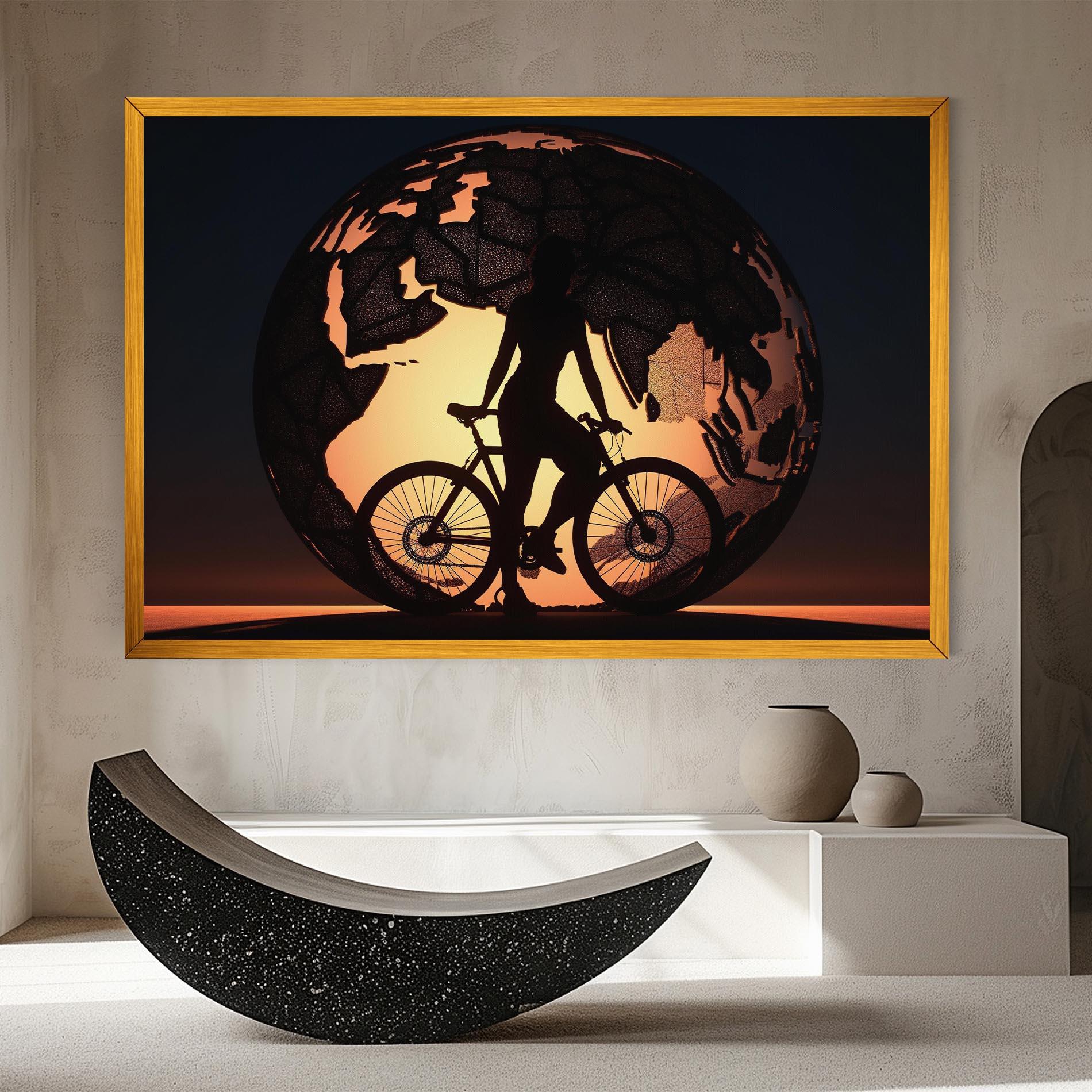Vászonkép Globe Riding World mockup 8