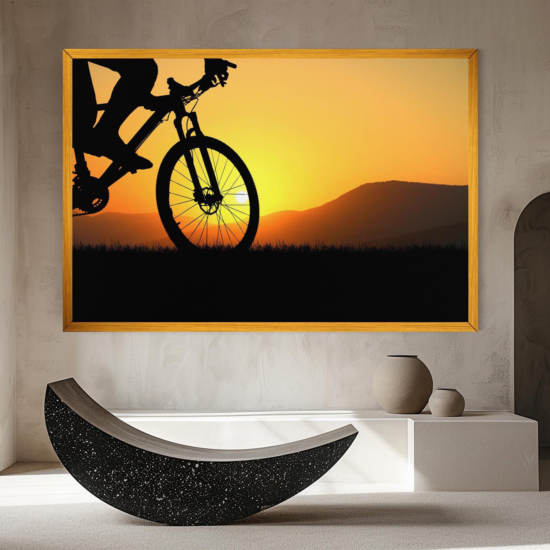 Vászonkép Mtb Silhouette View mockup 8