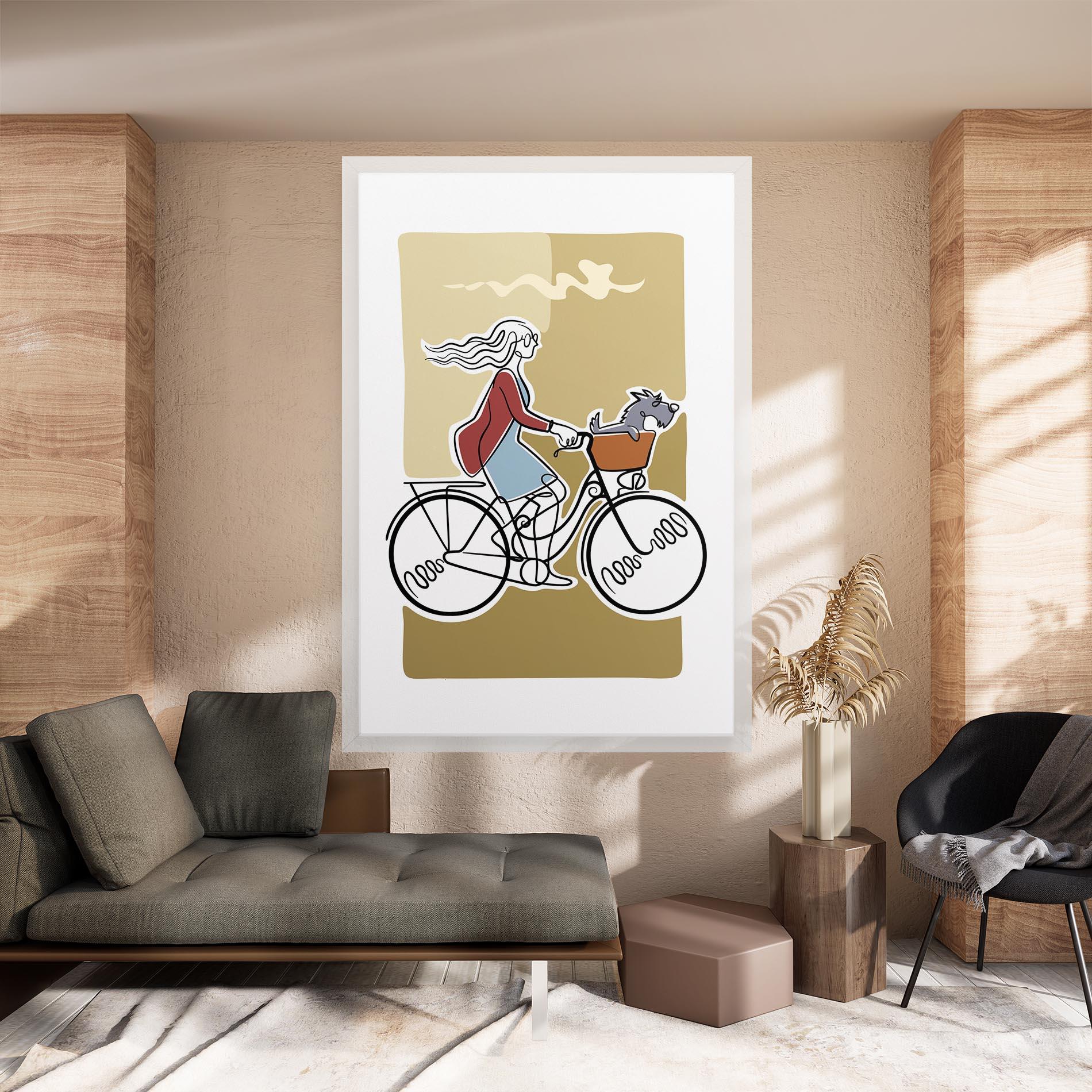 Vászonkép Dog On Bike mockup 8