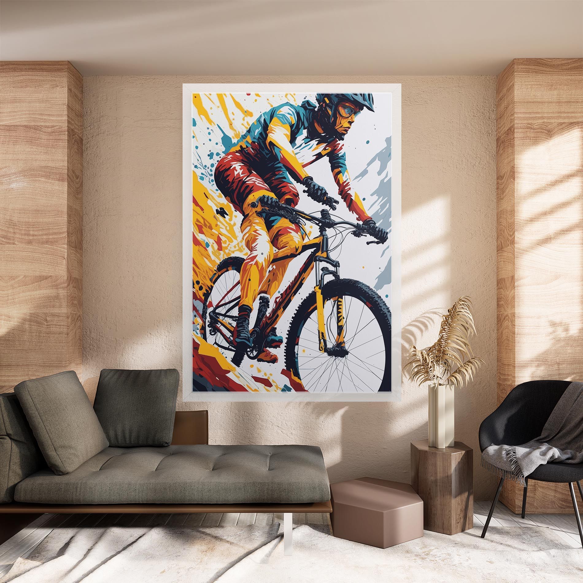 Yellow Bike Art mockup 8